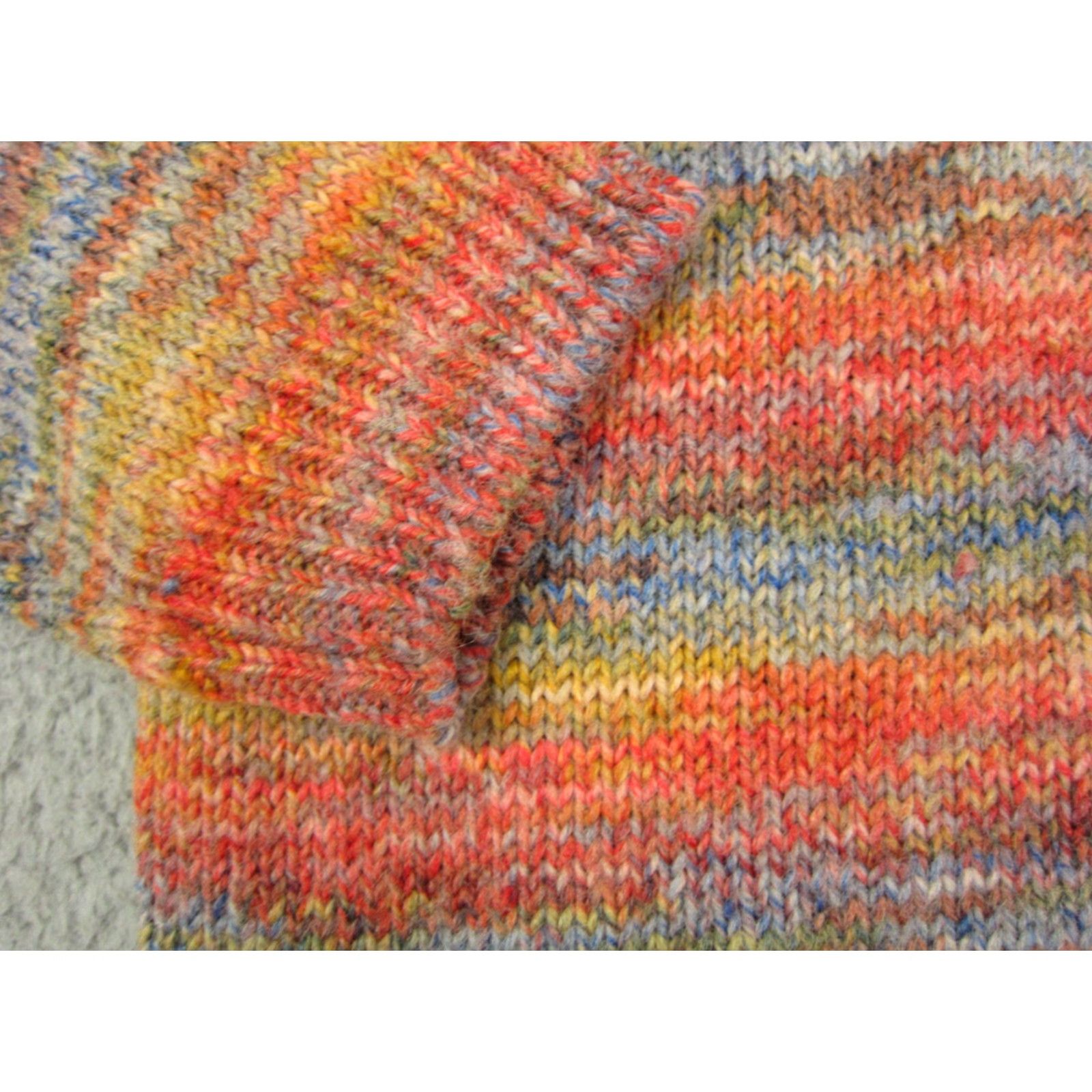 Vintage VINTAGE Alfred Dunner Sweater Women PL Orange Striped Wool Acrylic Mock Neck Long Sleeve Pullover Knit Casual 90s Womens Size L / US 10 / IT 46 - 3 Thumbnail