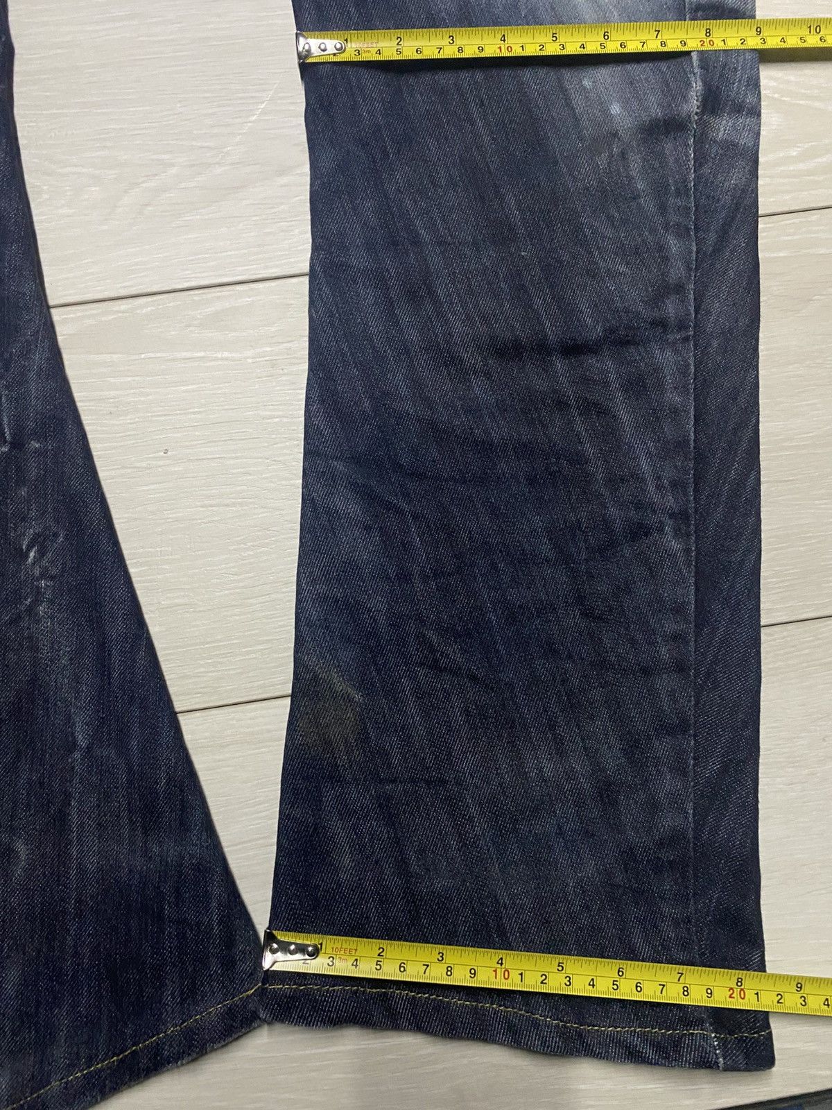 Edwin Vintage Edwin Twist Leg Faded Wash Distressed Loose Jeans Size US 31 - 14 Thumbnail