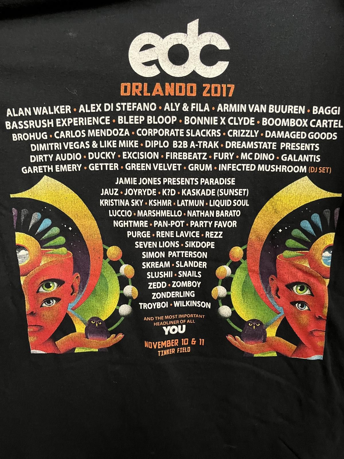 Designer EDC T-shirt Orlando 2017 - Electric Daisy Carnival Shirt - M Size US M / EU 48-50 / 2 - 5 Thumbnail