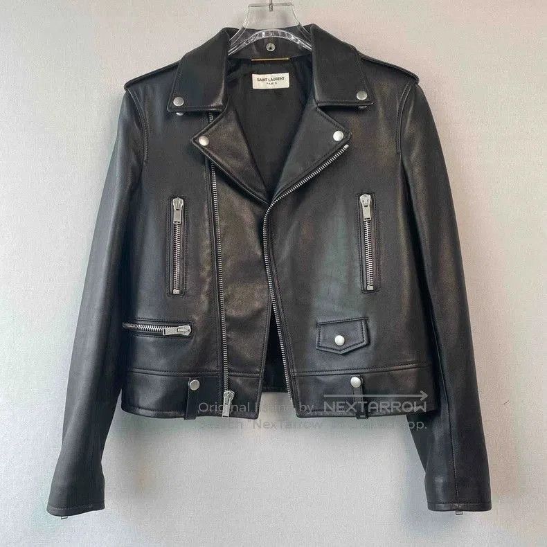 Saint Laurent Paris Saint Laurent Leather Moto Jacket. Size US L / EU 52-54 / 3 - 1 Thumbnail
