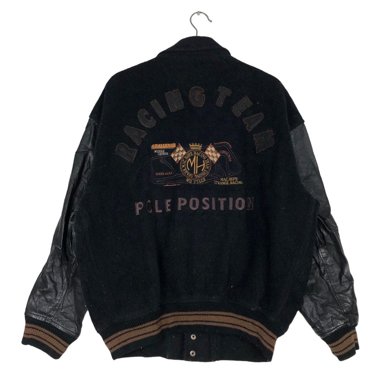 Japanese Brand 🔥Vtg Leather Varsity Jacket Mac Hope Big Logo Issey Miyake Size US M / EU 48-50 / 2 - 8 Thumbnail