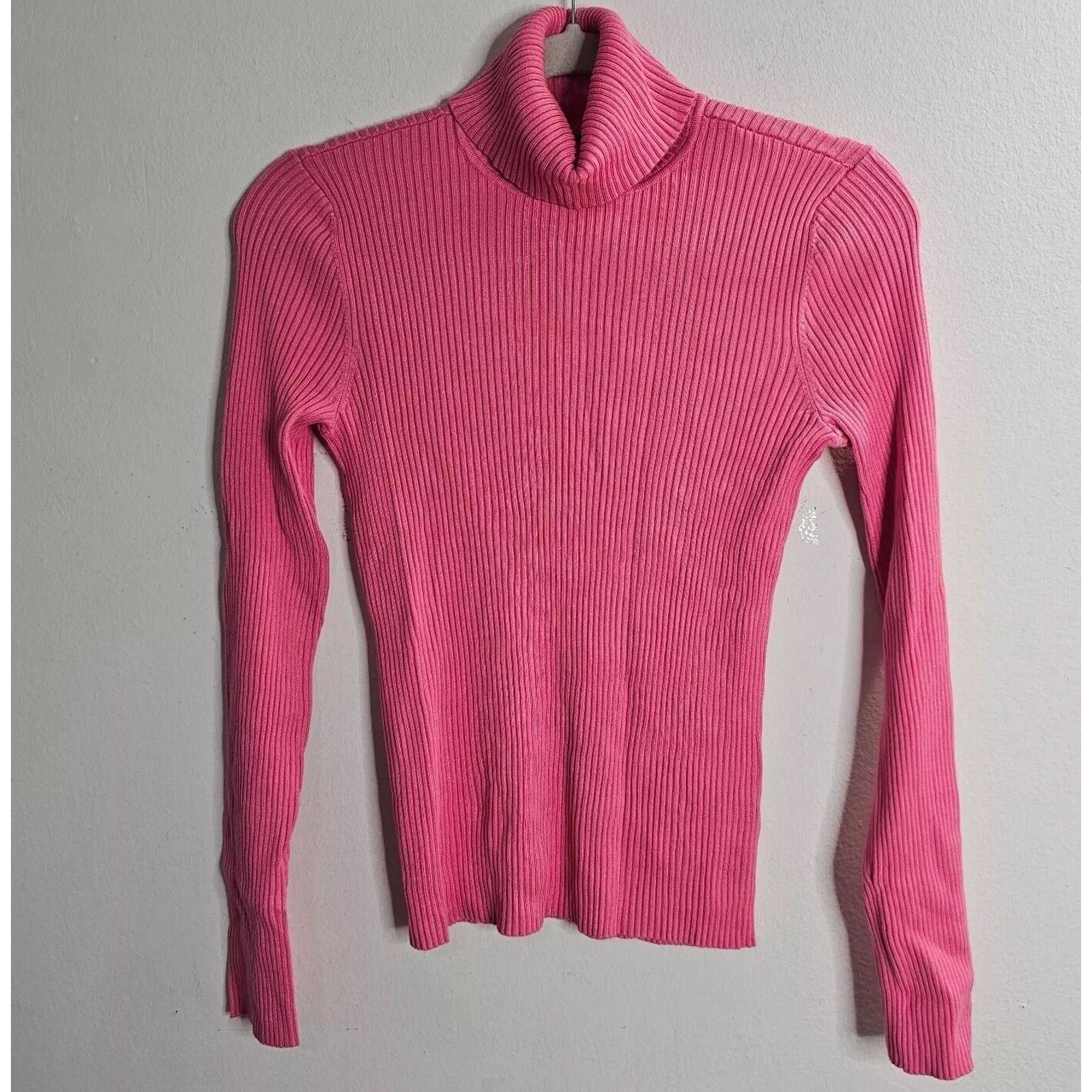 Other 525 American Pink Ribbed Knit Long Sleeve Turtleneck Top S Size S / US 4 / IT 40 - 1 Thumbnail