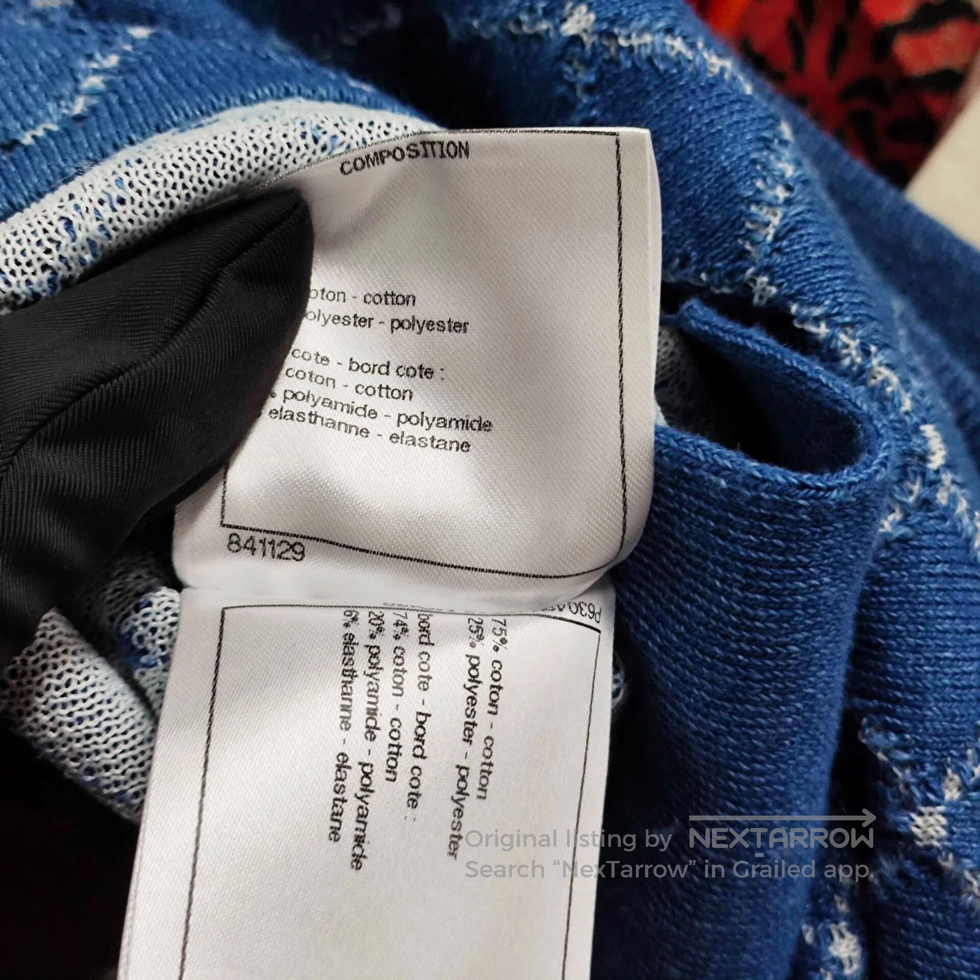 Chanel Chanel Blue CC Quilted Polka Dot Skirt. Size 37" - 7 Thumbnail