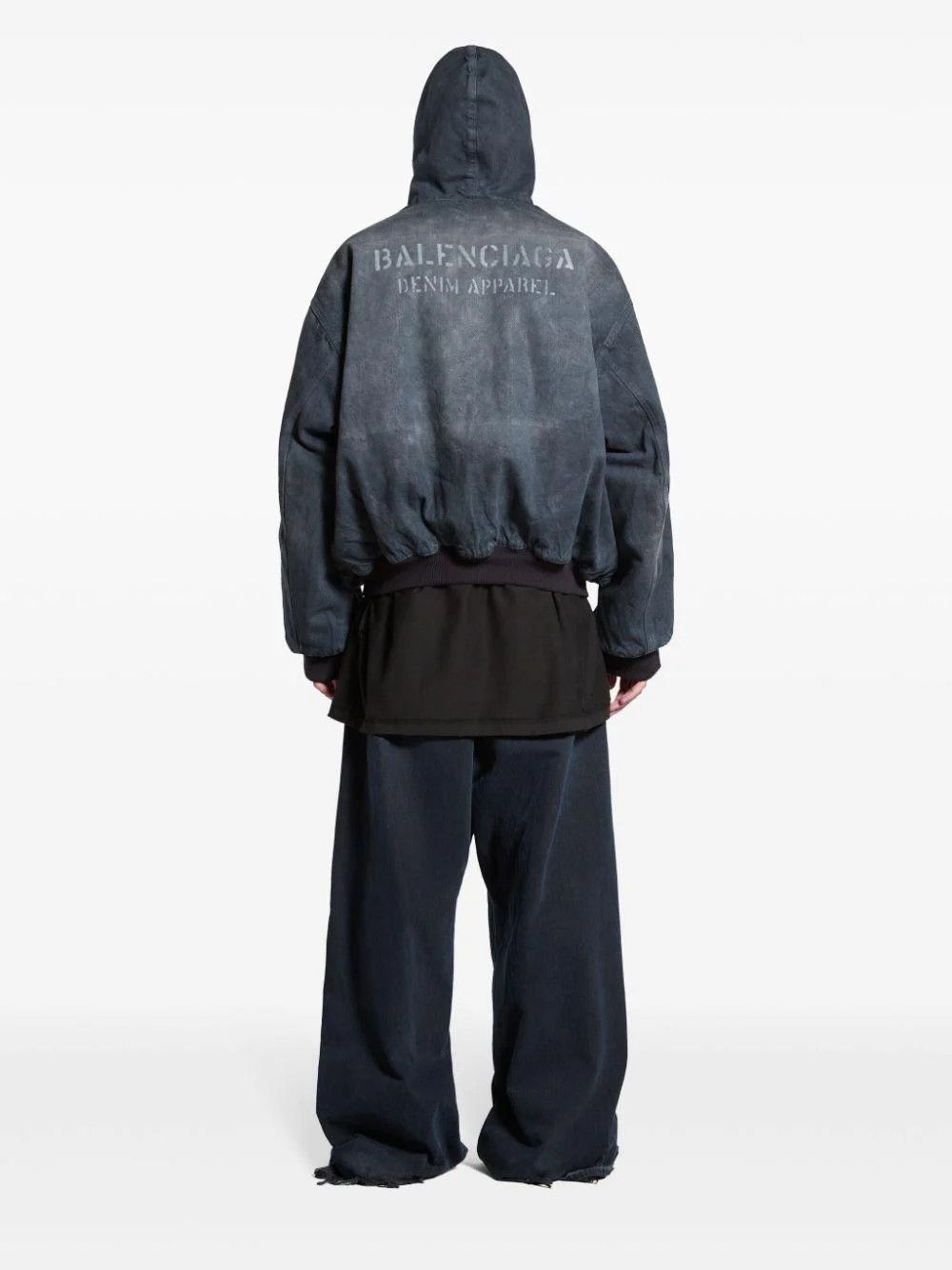Balenciaga Hooded Denim Bomber XS Size US XS / EU 42 / 0 - 3 Thumbnail