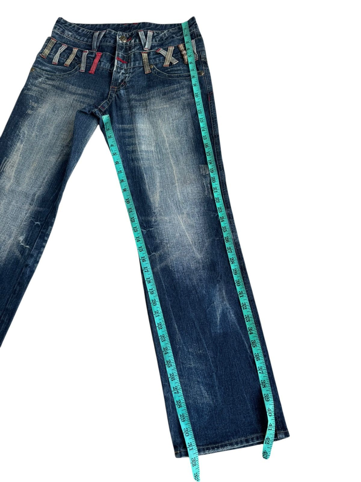 Japanese Brand Vintage Unbranded Distressed Double Waist Denim Jeans Size US 32 / EU 48 - 15 Thumbnail