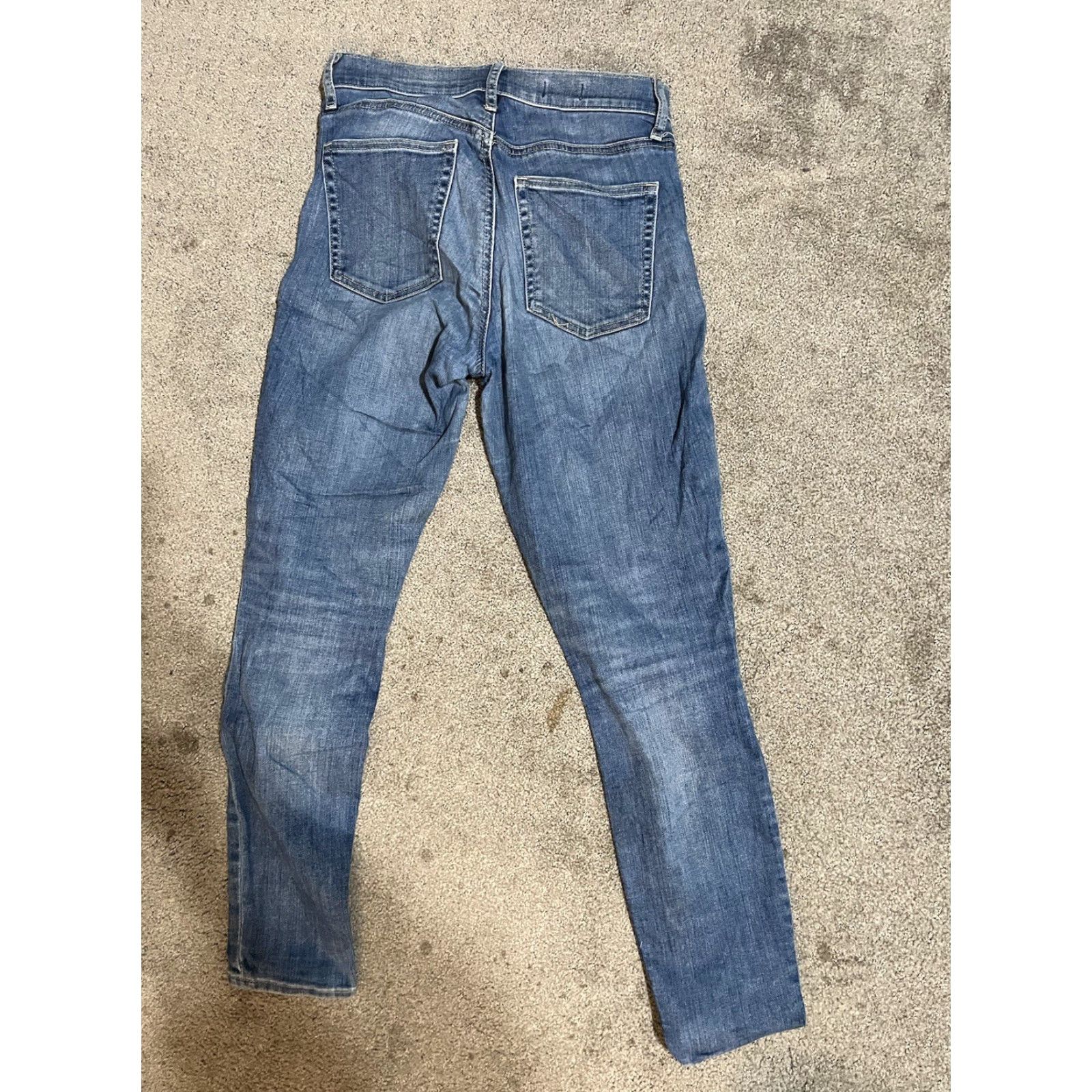Gap Gap Jeans Skinny Women 27S Blue Wash Denim Stretch Inseam 23 Inseam 30.5 Raw Hem Size 27" / US 4 / IT 40 - 3 Thumbnail