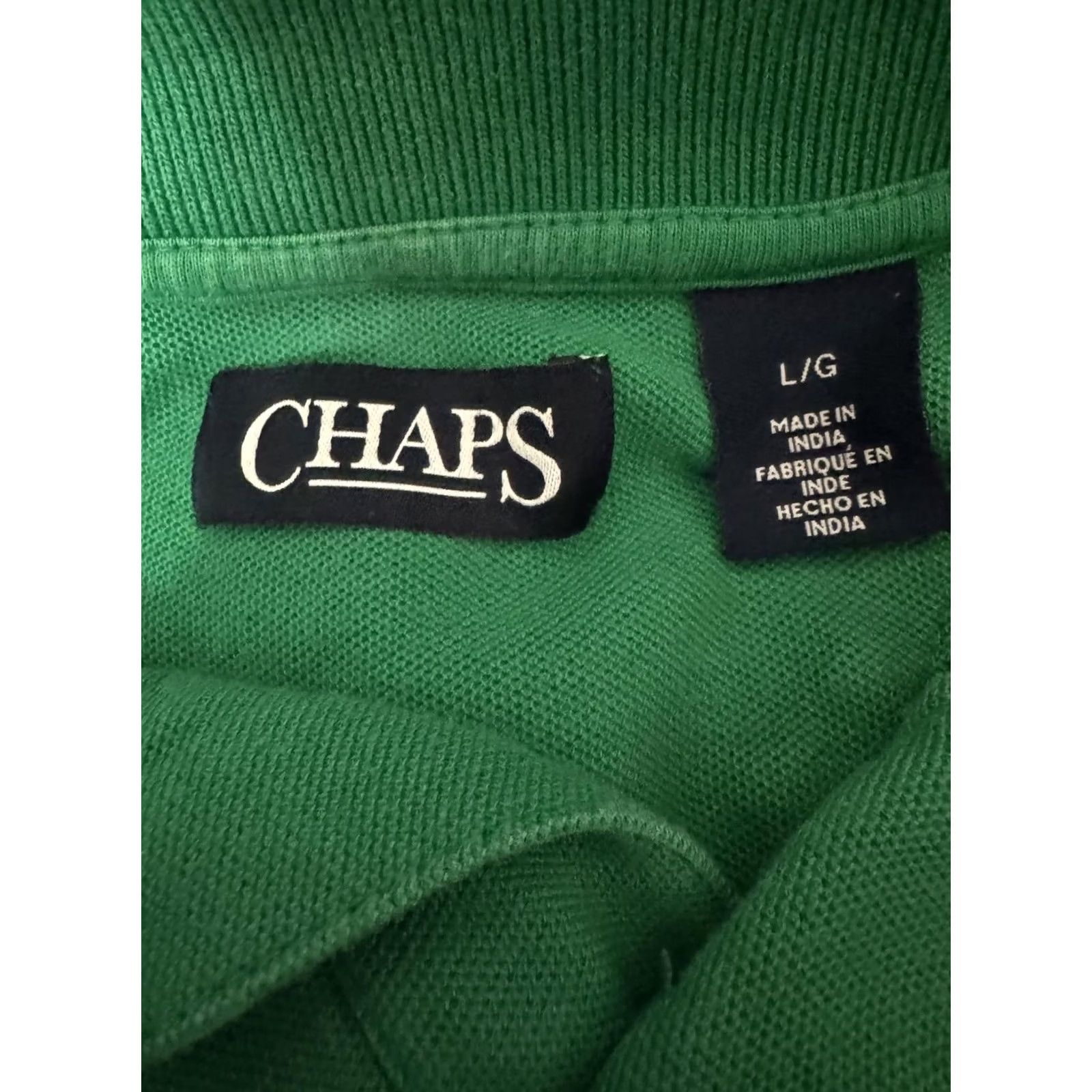 Chaps Chaps Polo Shirt Men's L Green Cotton Button-Down Short Sleeve Embroidered Logo Casual Vintage: No Size US L / EU 52-54 / 3 - 3 Thumbnail