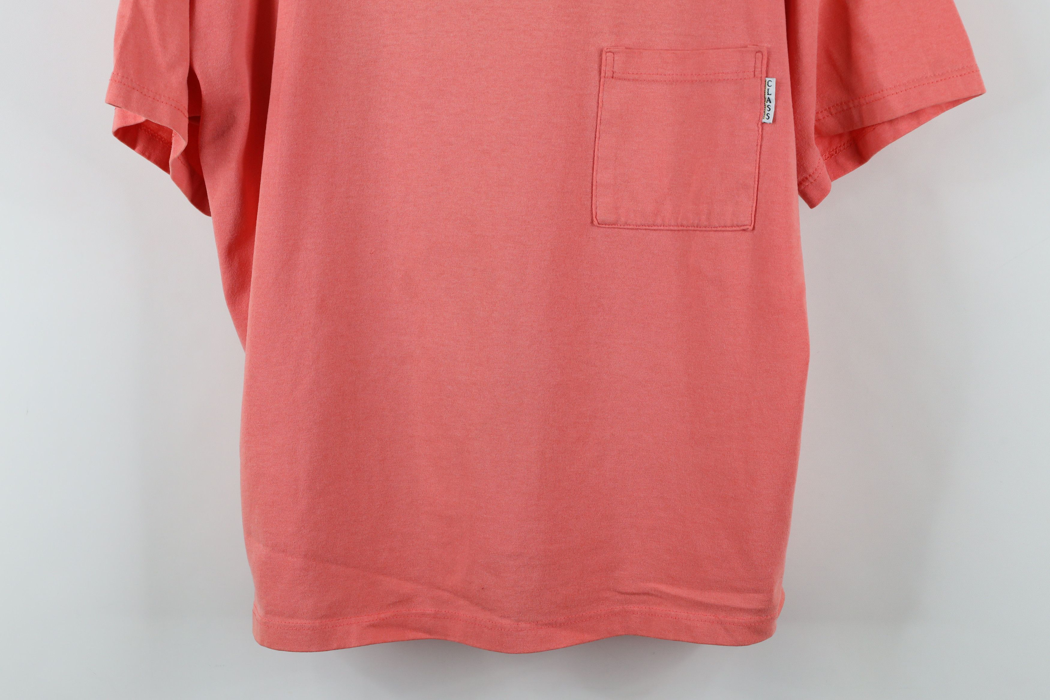 Vintage Vintage 90s Streetwear Cotton Pocket T-Shirt Pink USA Size L / US 10 / IT 46 - 3 Thumbnail