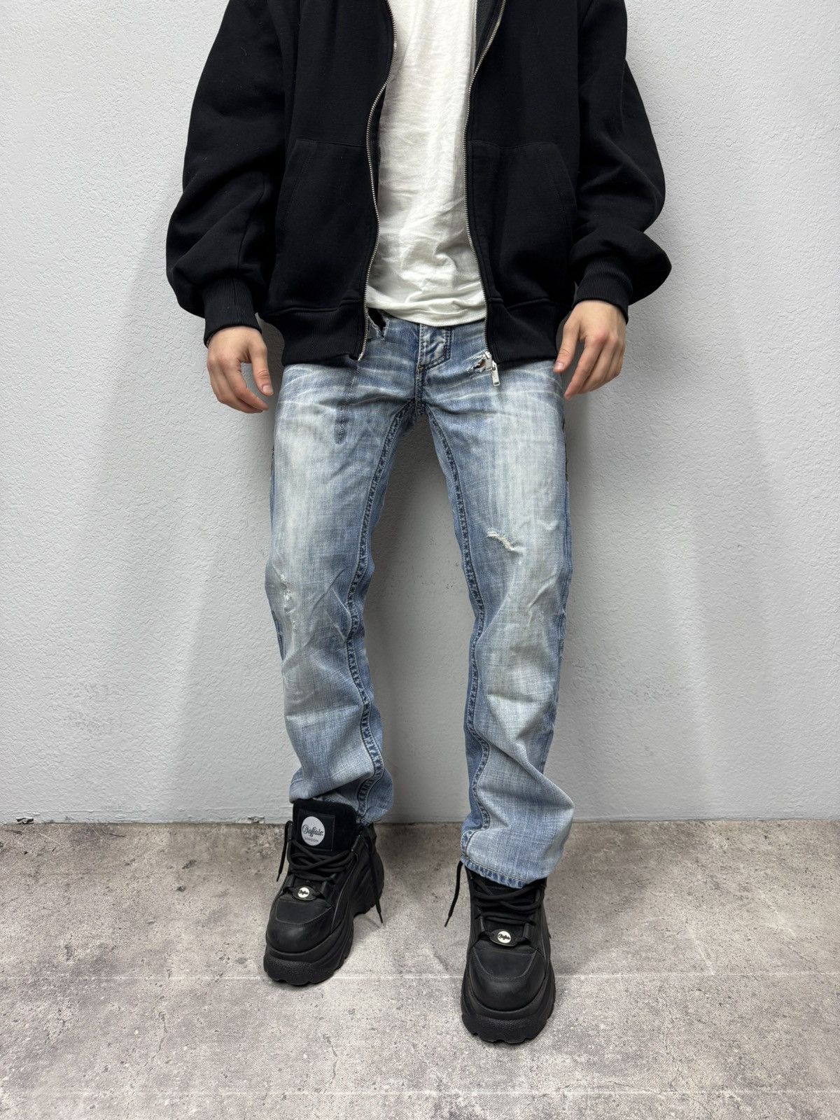 Affliction Vintage Affliction Cargo Bontage Pants y2K Gothic Kill Goa Size US 31 - 16 Thumbnail