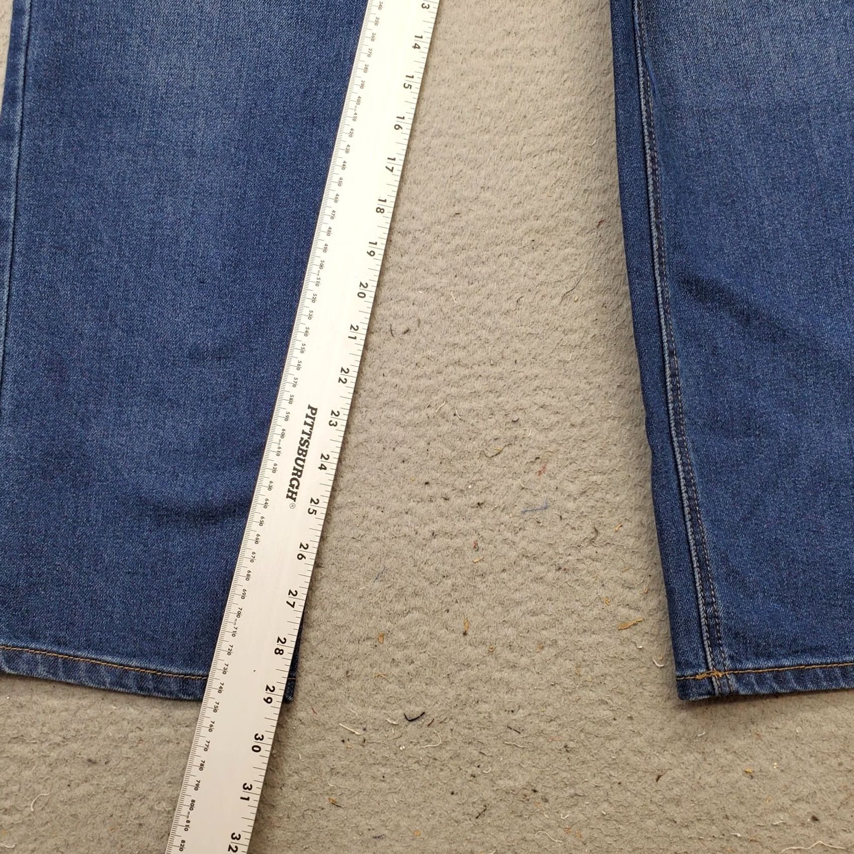 Vintage Seven7 Jeans Womens 14 Blue Denim Stretch High Rise Straight Jeans Size 36" / US 14 / IT 50 - 4 Thumbnail