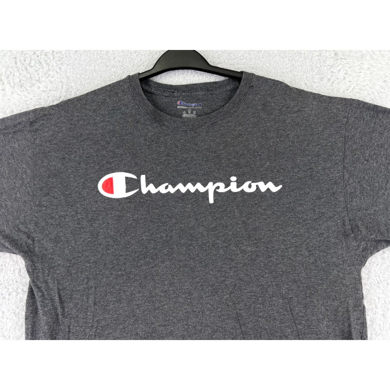 Champion Champion Shirt Men XL Gray Logo Short Sleeve Crew Neck Cotton Size US XL / EU 56 / 4 - 4 Thumbnail