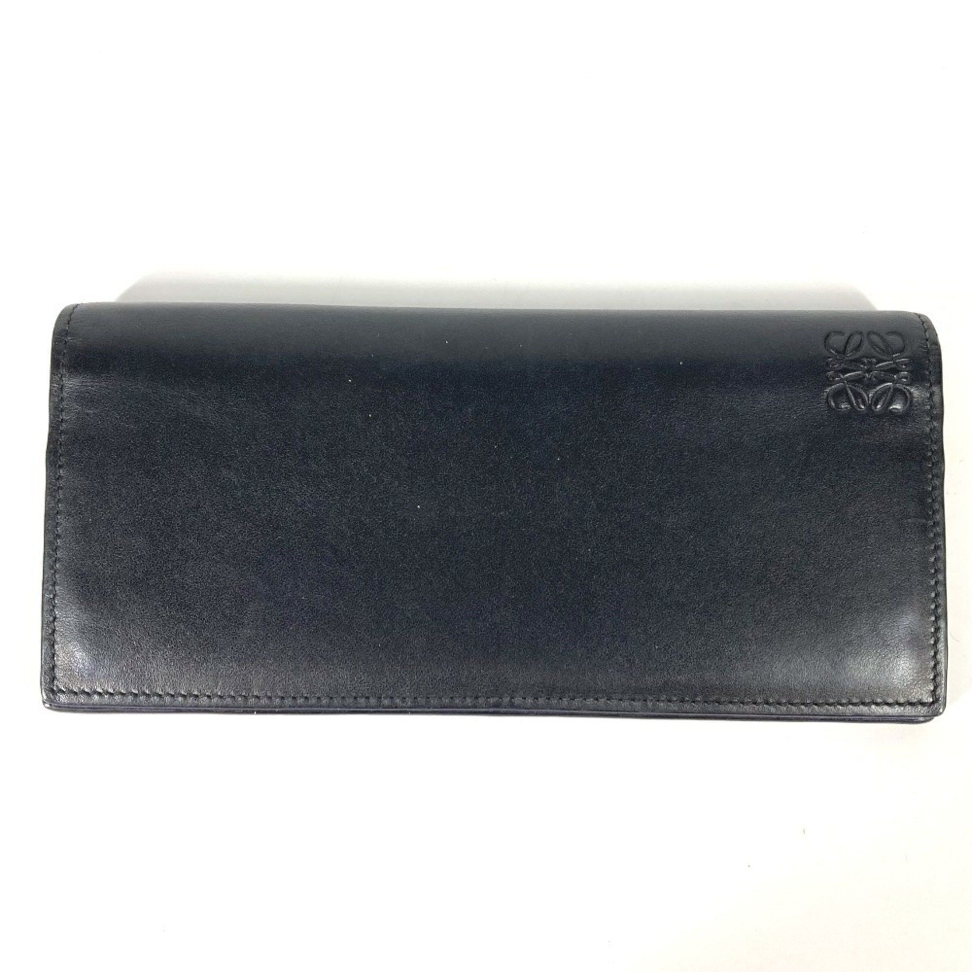 Loewe LOEWE Rainbow Anagram Bifold Long Wallet in Black Leather Size ONE SIZE - 1 Thumbnail
