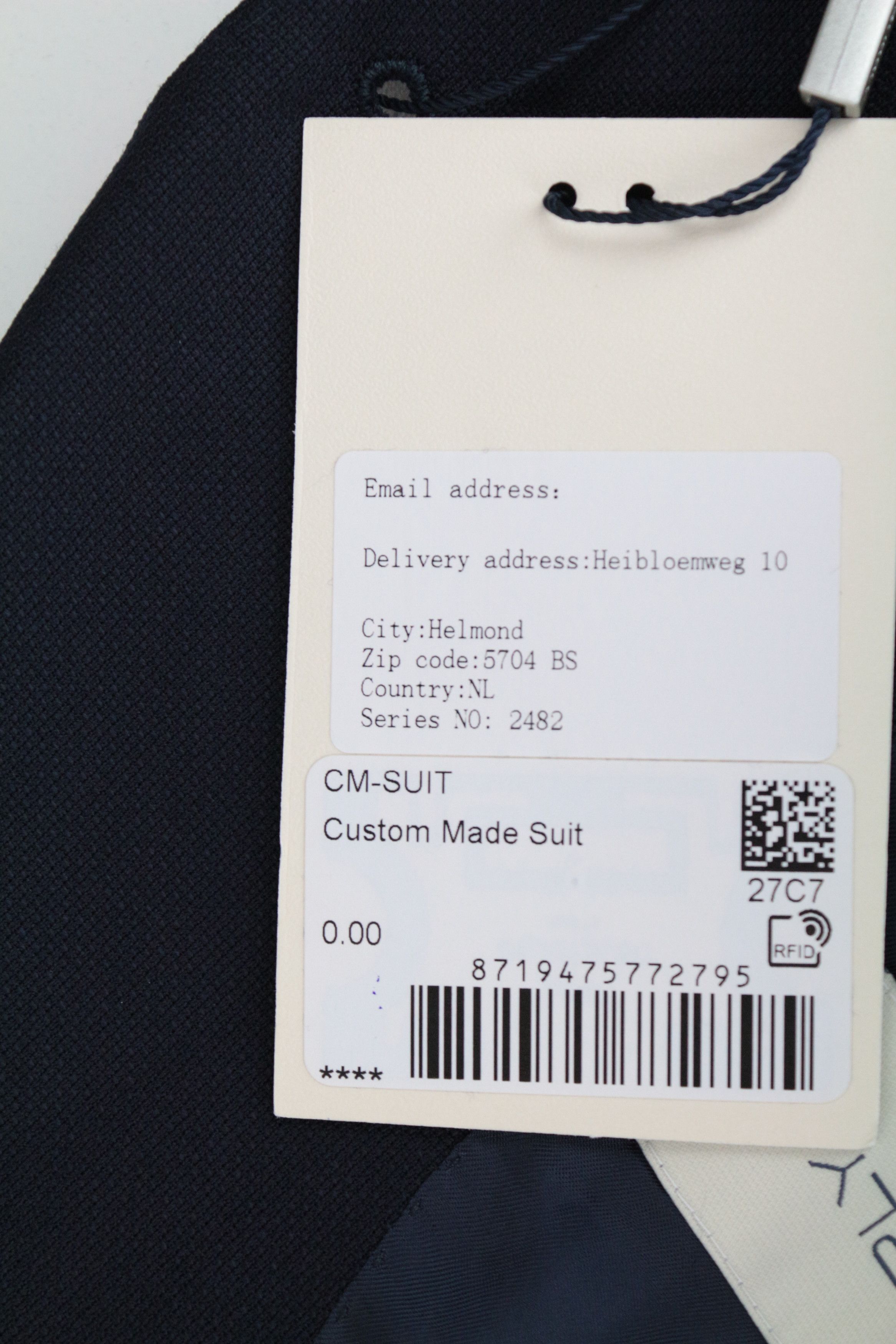 Suitsupply LA SPALLA UK36R Blue Wool 2 Piece Suit 67633 Size 36R - 14 Thumbnail