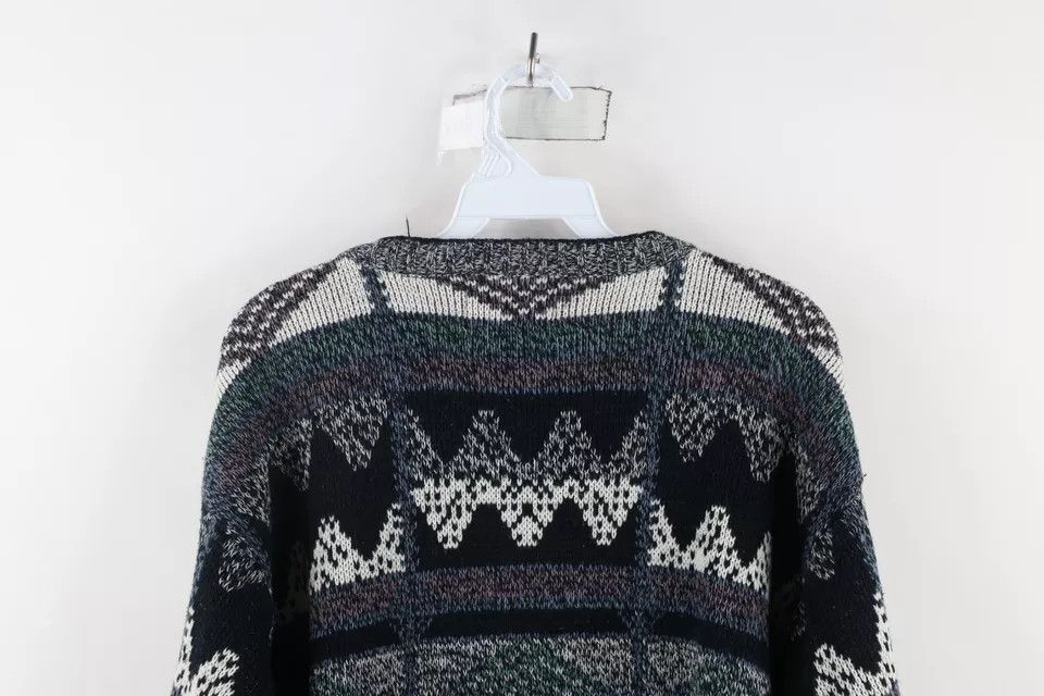 Vintage Vintage 90s Coogi Style Rainbow Geometric Knit Sweater Size M / US 6-8 / IT 42-44 - 6 Thumbnail