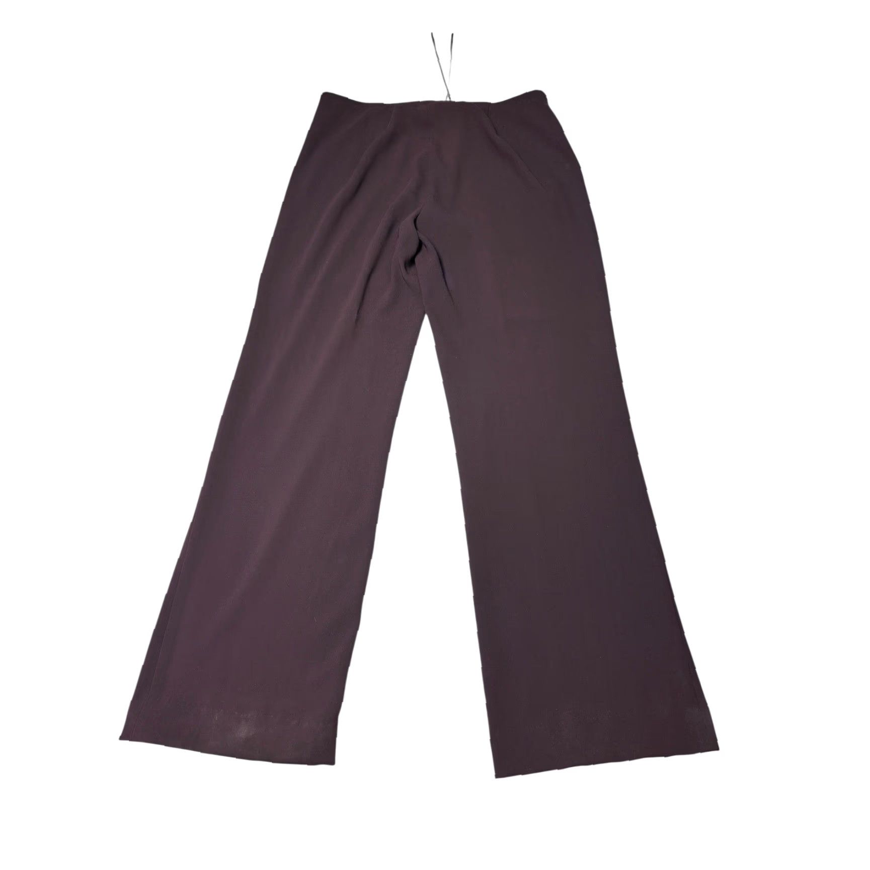 Vince Vince Women Wide-Leg Trousers Purple Cotton Size 10 W34 L30 USA Dress Pants, Business Formal, Stretch, Lined, Made in USA Size 32" / US 10 / IT 46 - 6 Thumbnail