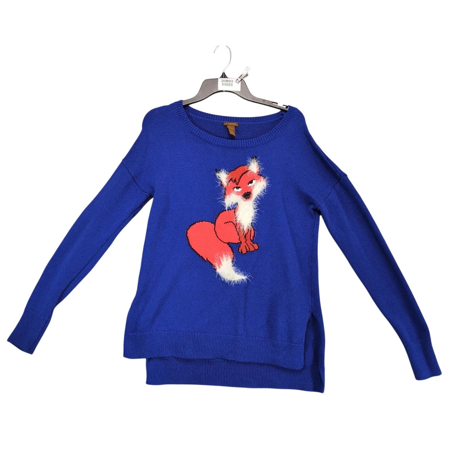 Other Copper Key Cute Fuzzy Fox Blue High-Low Sweater Women's L Size L / US 10 / IT 46 - 1 Thumbnail