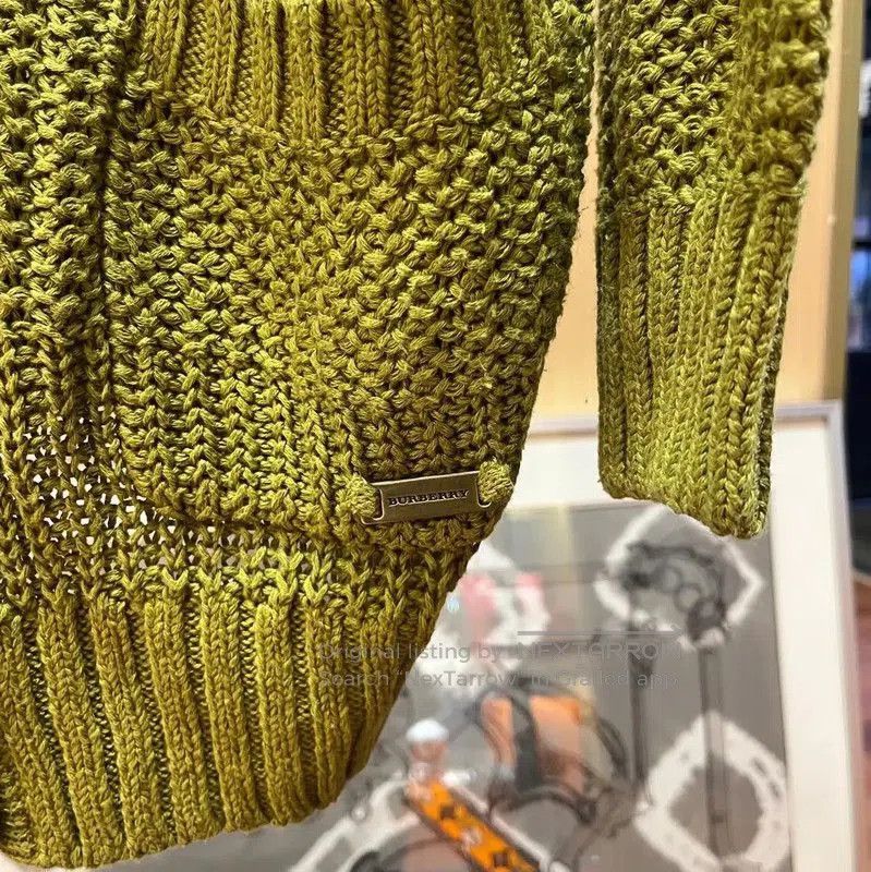 Burberry Burberry Green Cotton Blend Cardigan for Women. Size XXS / US 00 / IT 34 - 5 Thumbnail