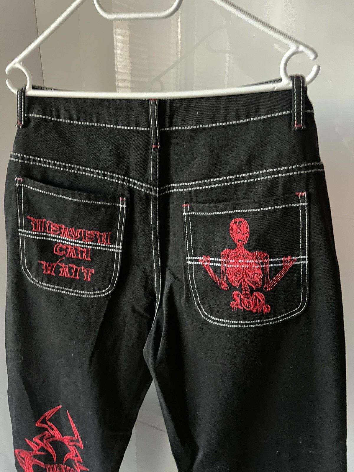 Other Avant Garde Embroidered Opium Black Denim HCH Japan Jeans Size US 34 / EU 50 - 10 Thumbnail