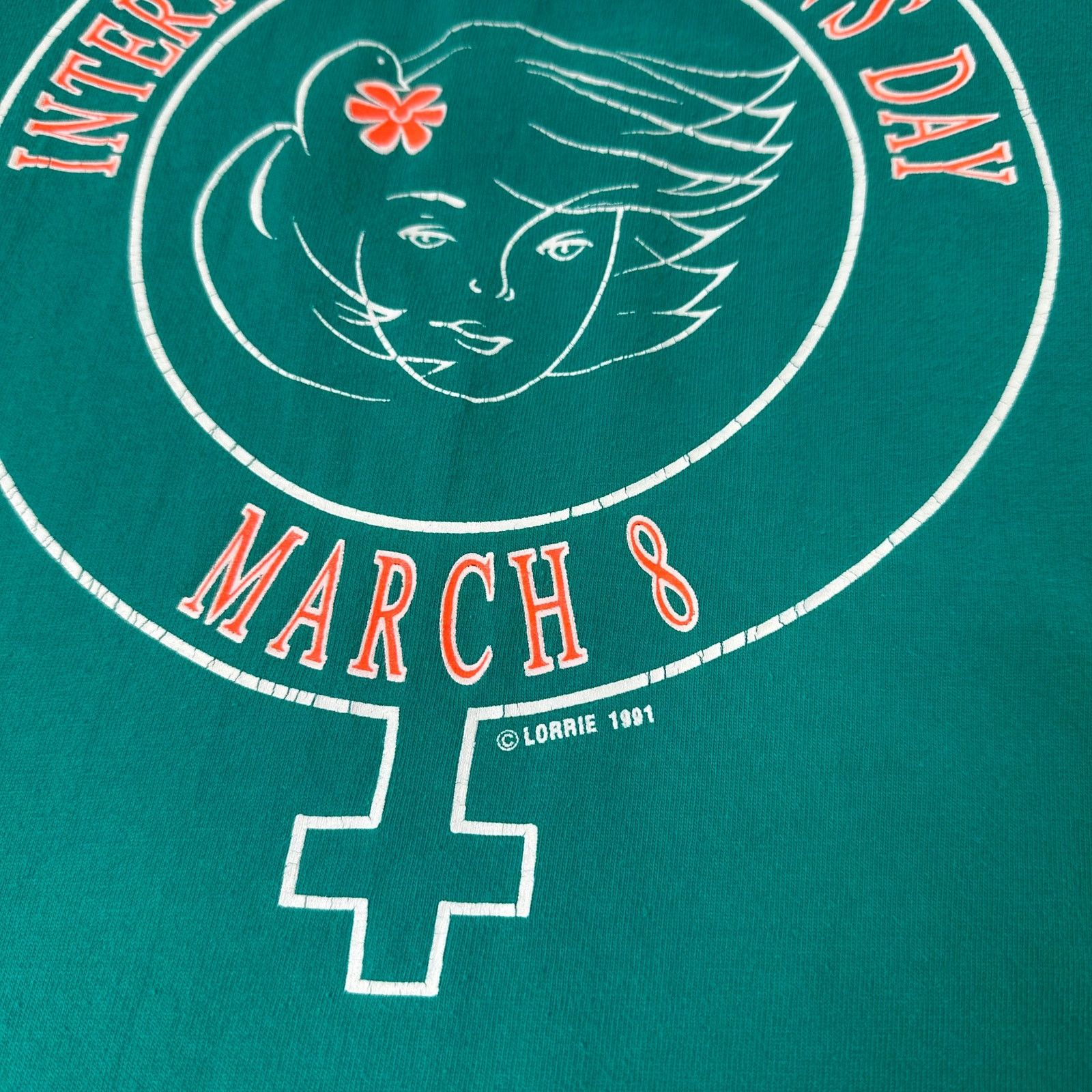 Vintage 1991 International Women's Day March 8 Graphic Tee L Size US L / EU 52-54 / 3 - 3 Thumbnail