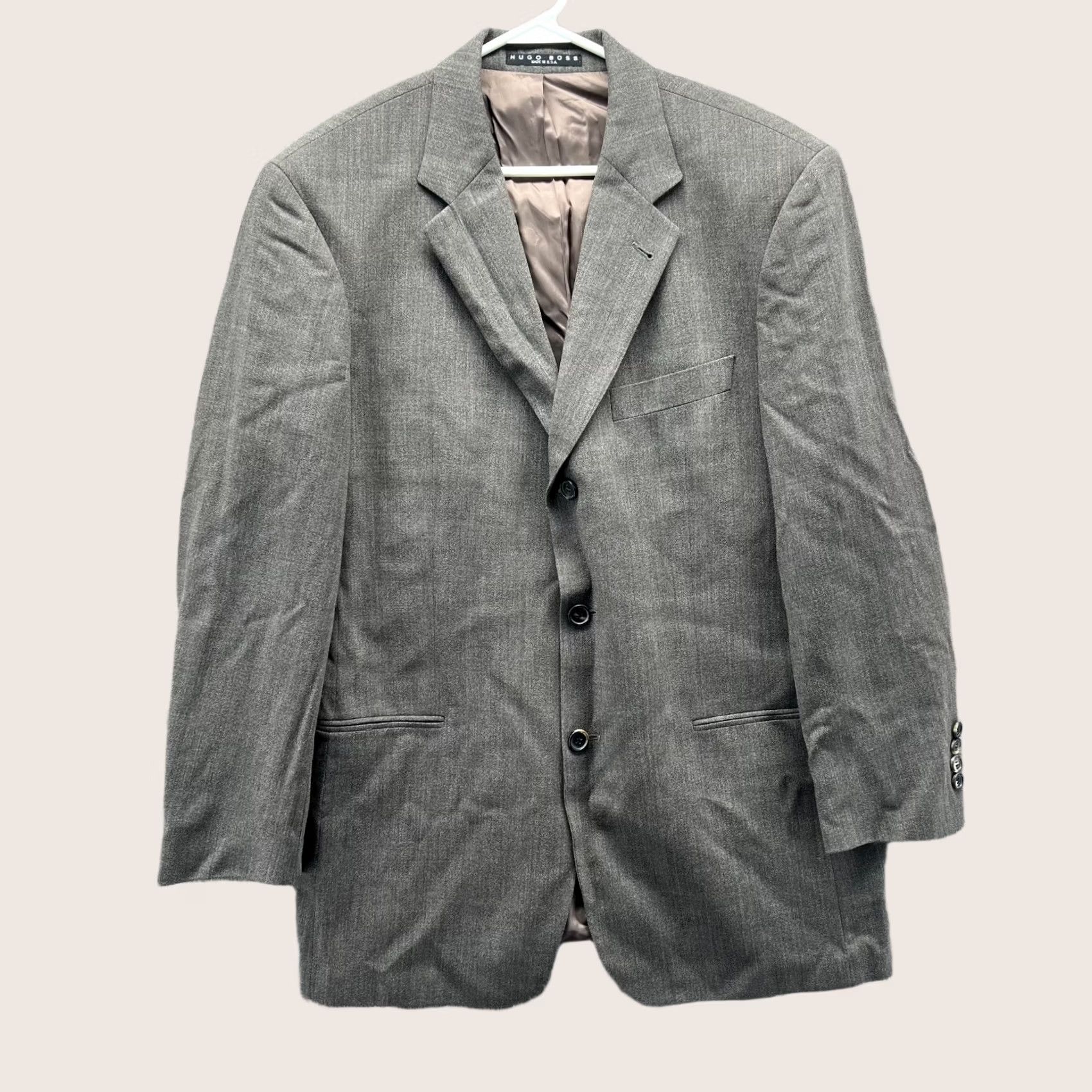 Hugo Boss HUGO BOSS Blazer Mens 40R Gray Sport Coat Jacket Wool Sigma USA Suit Sport Coat Size 40R - 1 Thumbnail