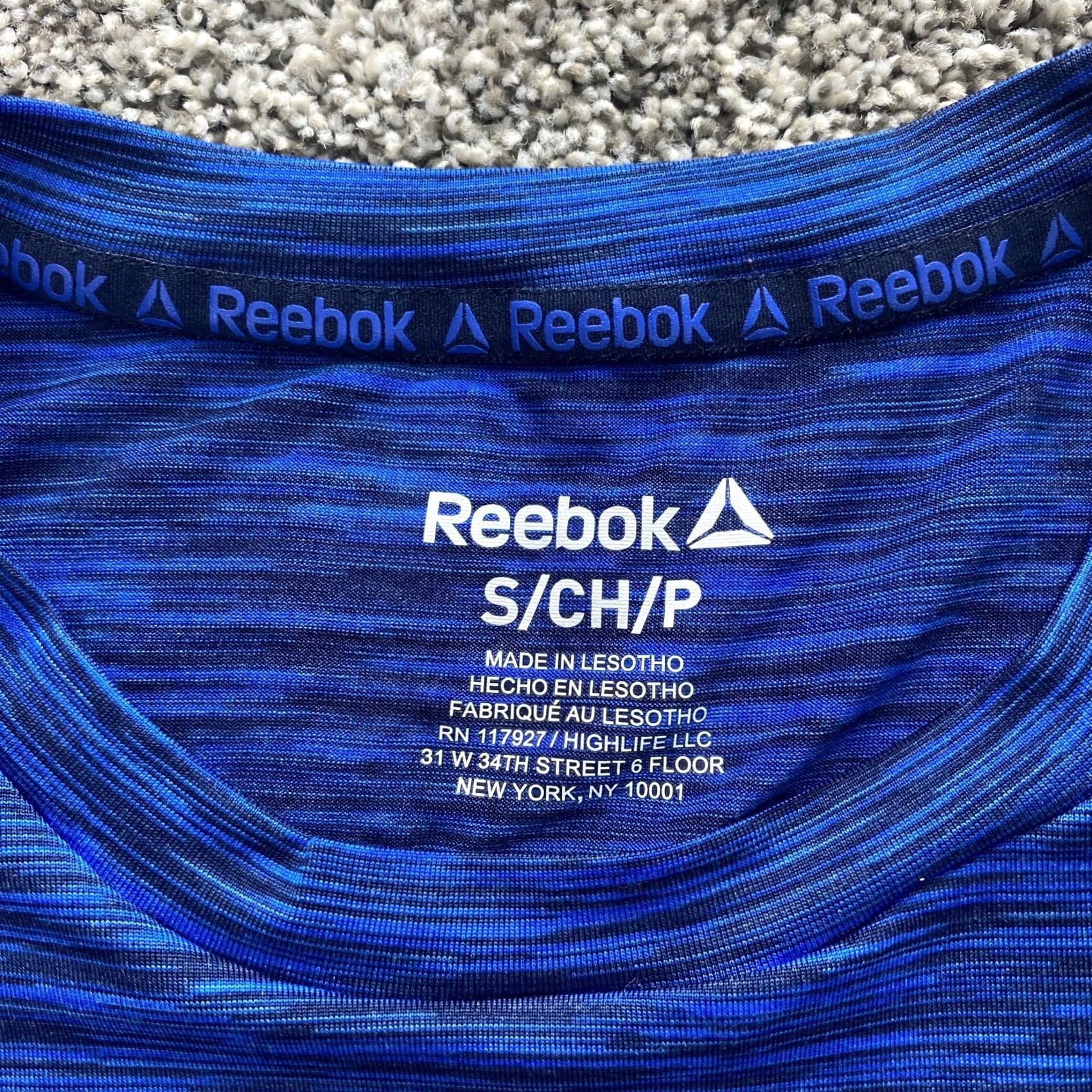 Reebok Reebok Shirt Mens S Blue Heather Short Sleeve Performance Lightweight Athletic Size US S / EU 44-46 / 1 - 3 Thumbnail