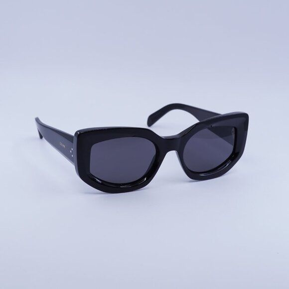 Celine Celine CL40277I 01A Sunglasses Shiny Black Cat Eye Frame Size ONE SIZE - 5 Thumbnail