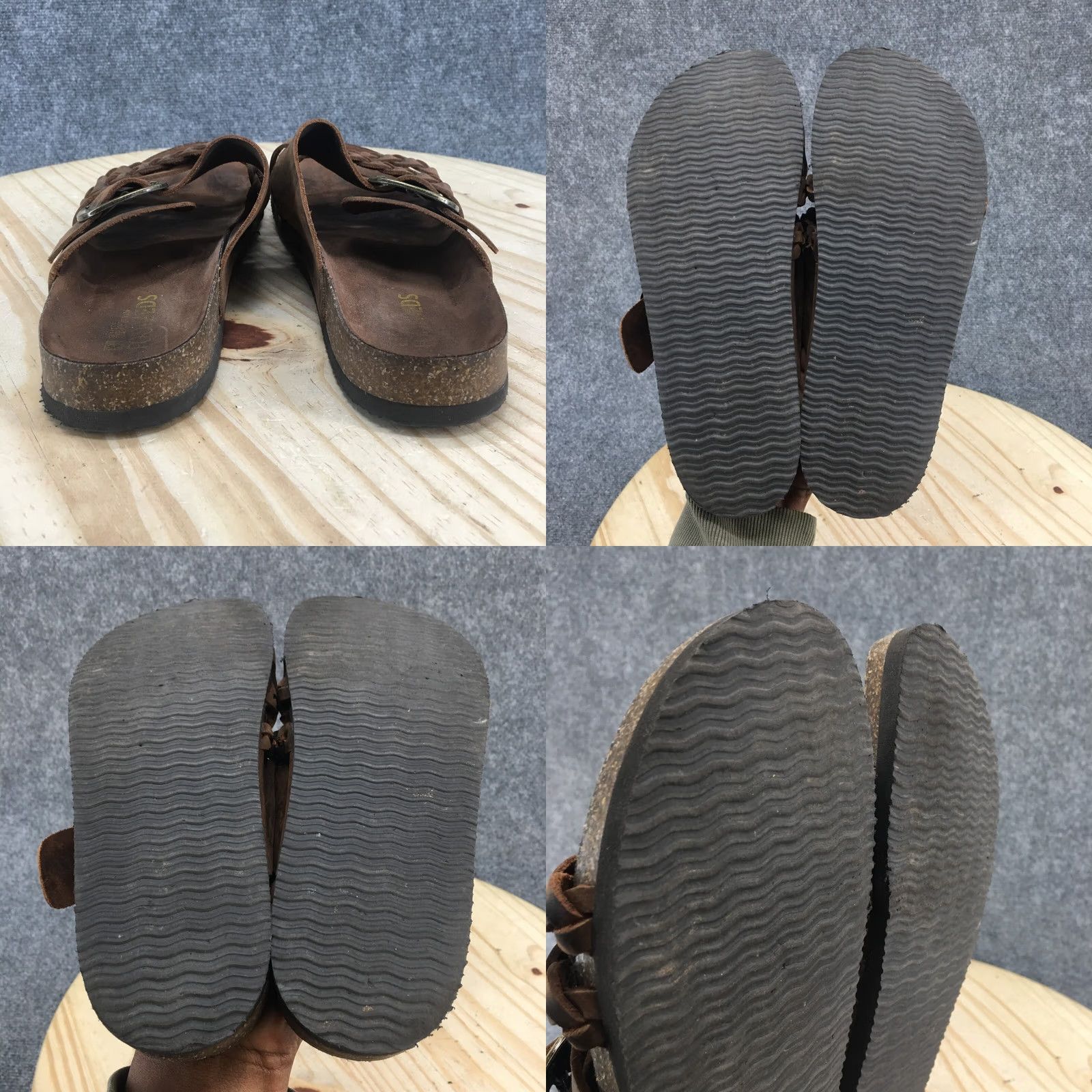 Vintage White Mountain Sandals Womens 11 M Healing Footbed Flip Flops Brown Leather Shoes Size US 11 / IT 41 - 8 Thumbnail