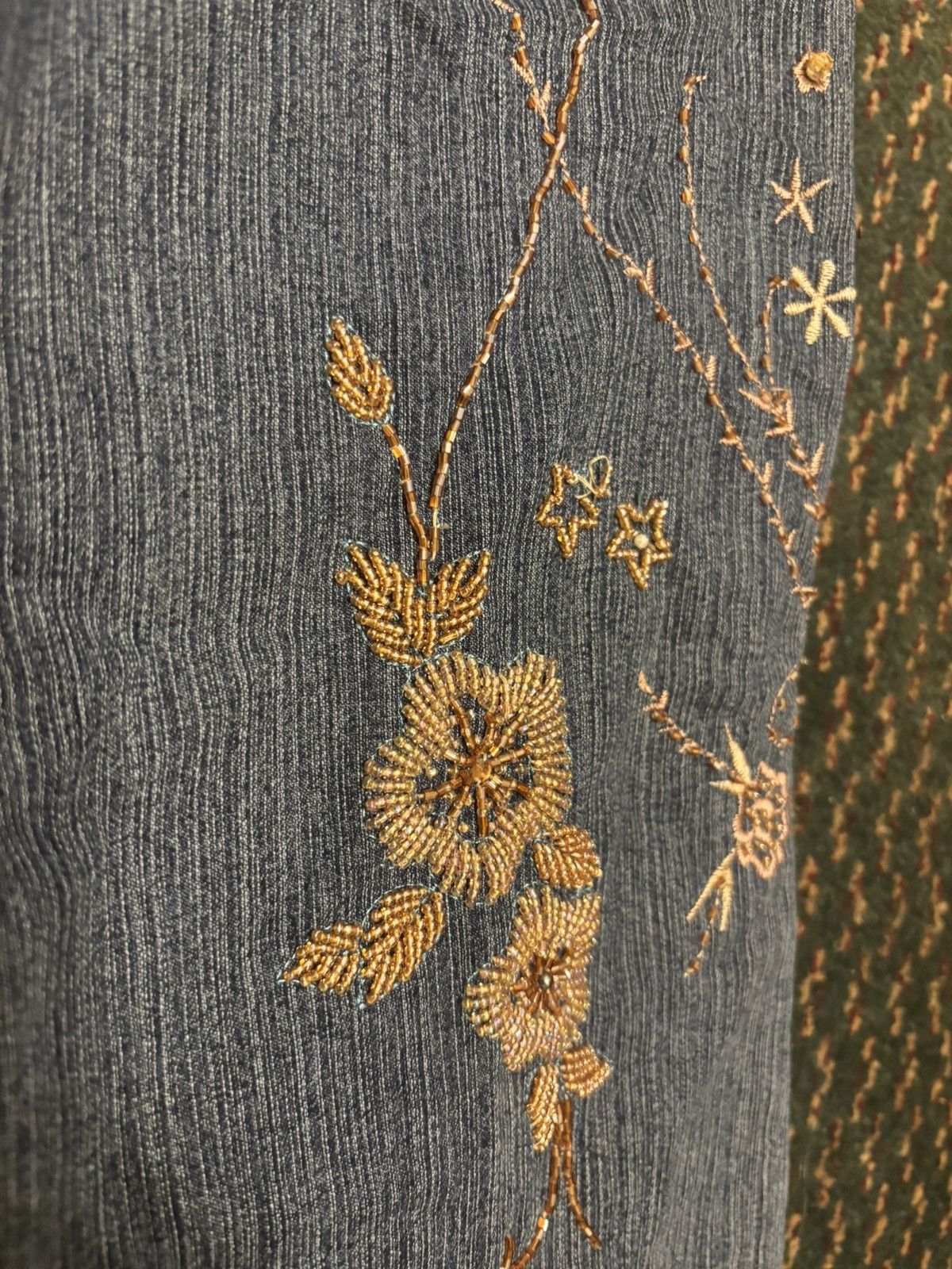 Other Floral Embroidered Denim Flared Jeans Size 32" / US 10 / IT 46 - 3 Thumbnail