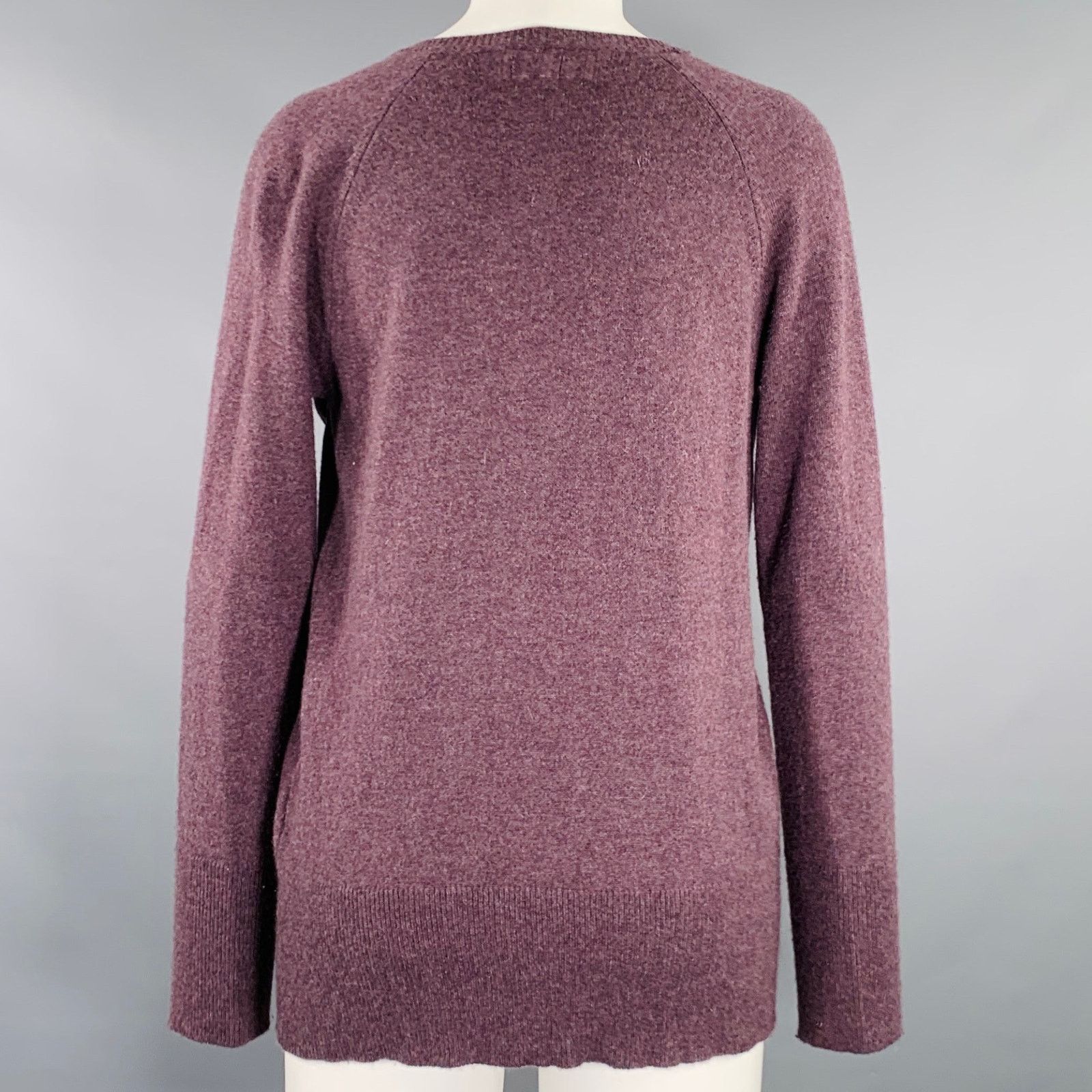 Other M Heather Purple Cashmere Knit Single Button Cardigan Size M / US 6-8 / IT 42-44 - 3 Thumbnail