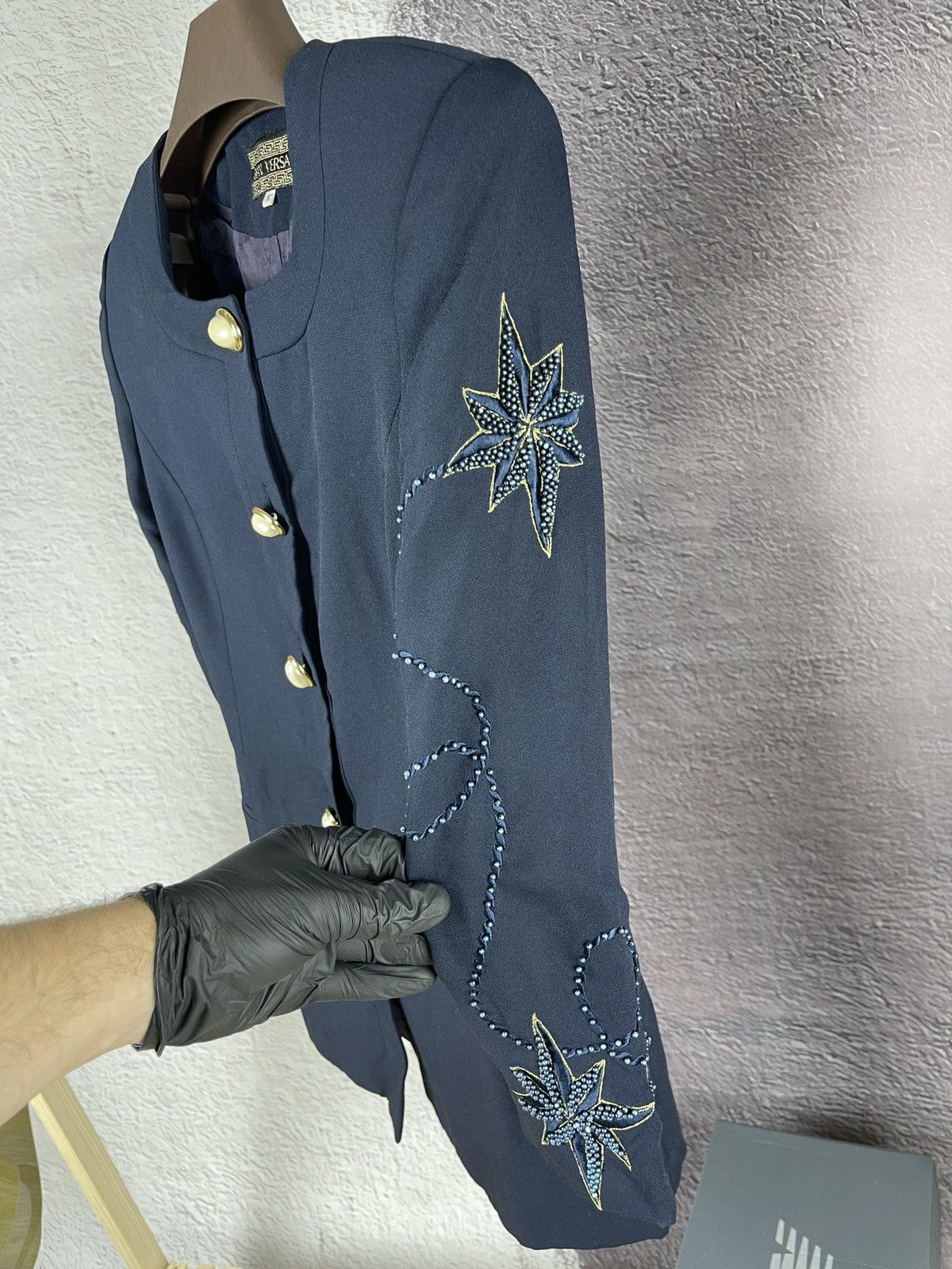 Versace Gian Versa Gianni Versace embroidery rhinestones jacket Size S / US 4 / IT 40 - 10 Thumbnail