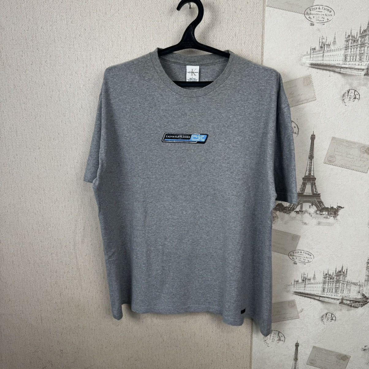 Calvin Klein × Vintage Vintage Calvin Klein T shirt Oversized Relaxed Gray Sz L Size US L / EU 52-54 / 3 - 5 Thumbnail