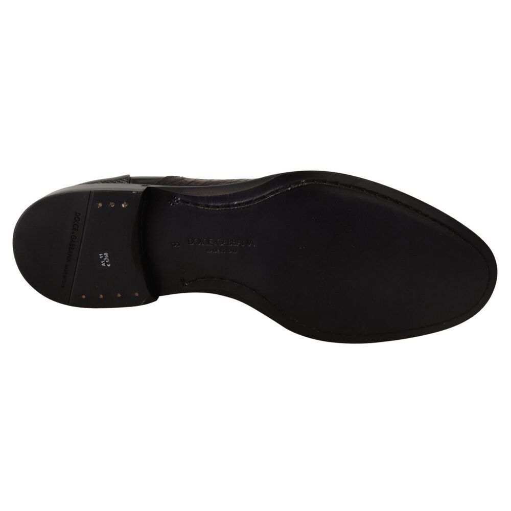 Dolce & Gabbana Dolce & Gabbana Elegant Black Derby Oxford Wingtips Size US 6 / EU 39 - 7 Thumbnail
