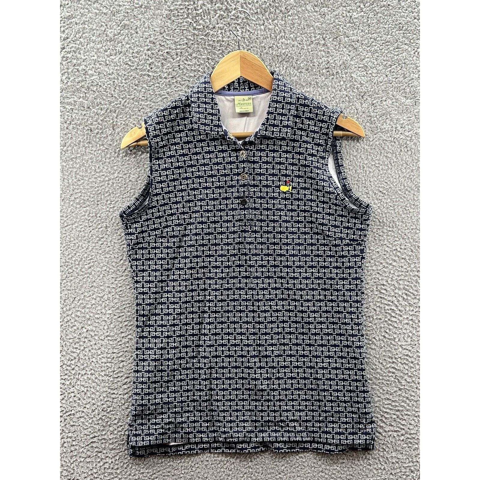 Peter Millar Masters Peter Millar Women’s Sleeveless Pattern Polo Top Size M / US 6-8 / IT 42-44 - 1 Thumbnail
