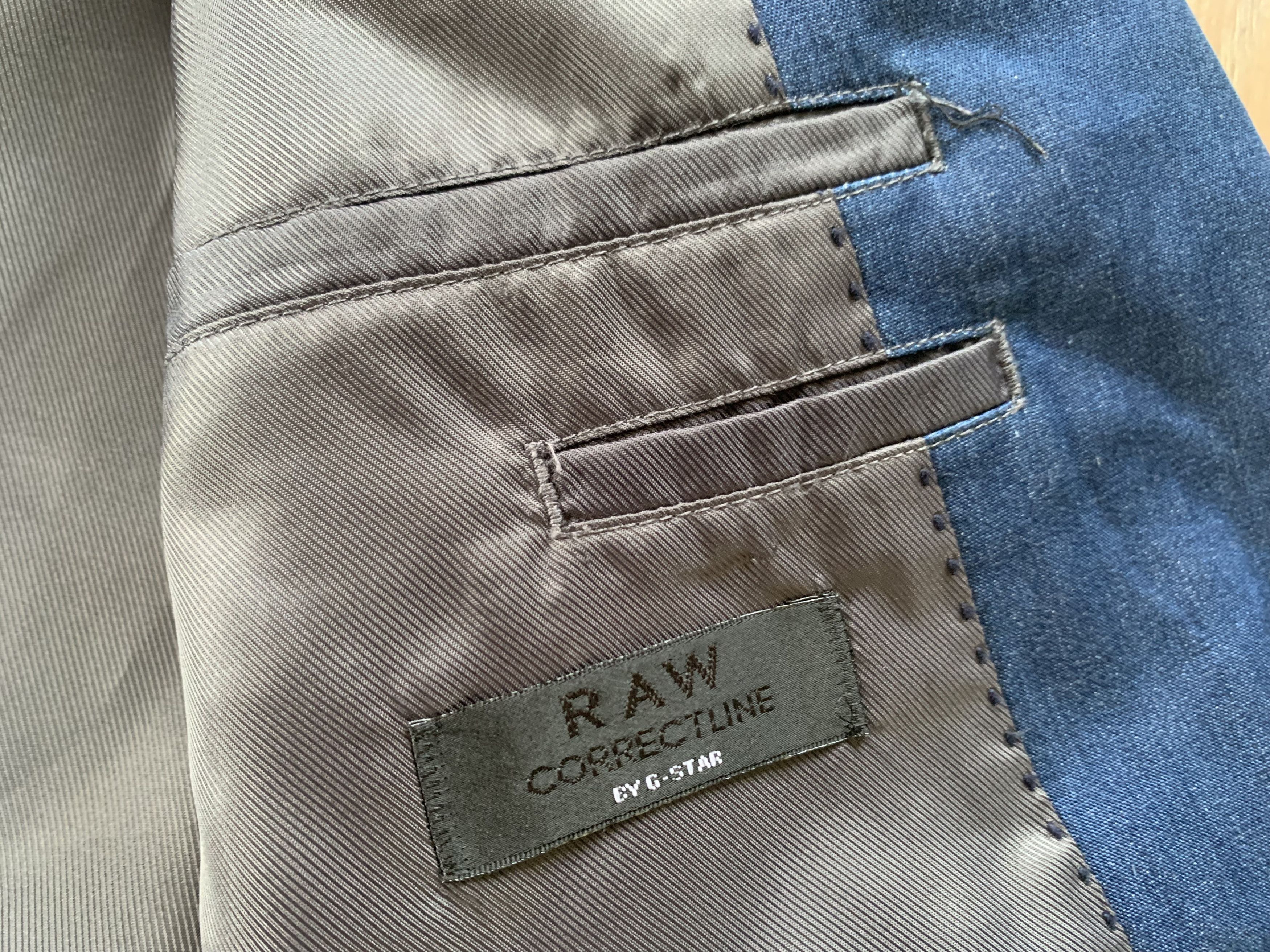G-Star Mens G-Star Raw Correct Line Tailored Blazer Denim Jacket Size 52S - 9 Thumbnail