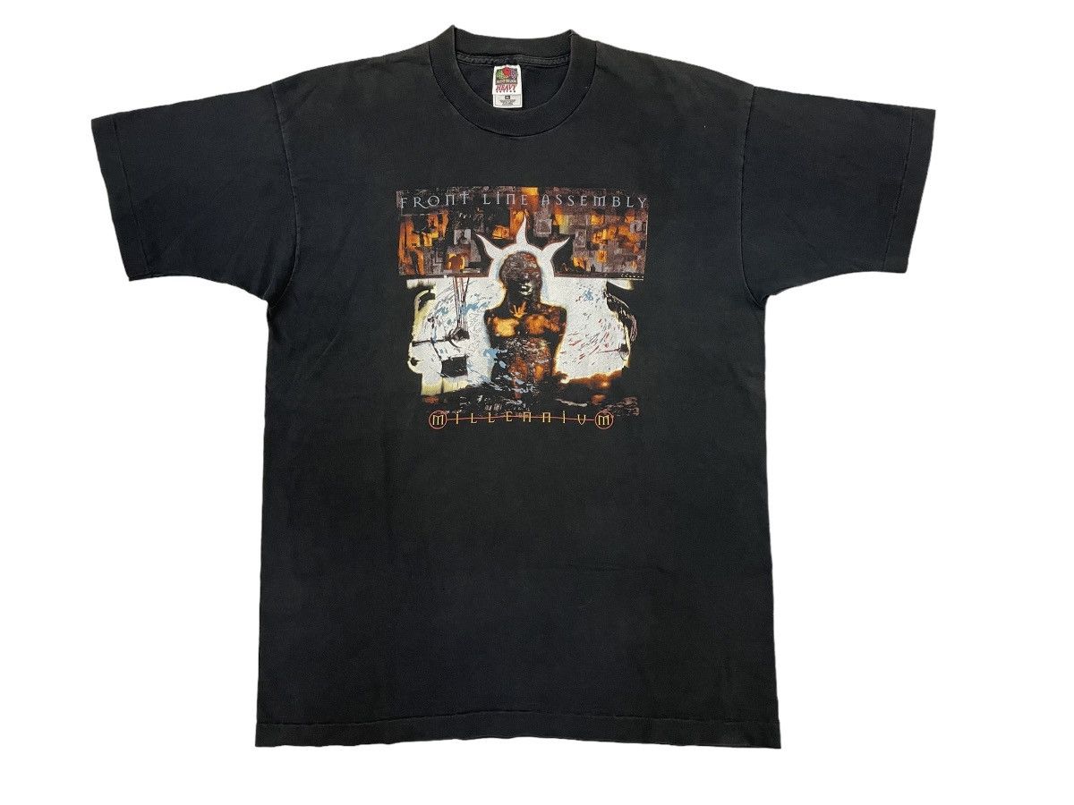 Band Tees × Vintage Vintage band tee 1994 Front Line Assembly-Millennium Size US XL / EU 56 / 4 - 1 Thumbnail