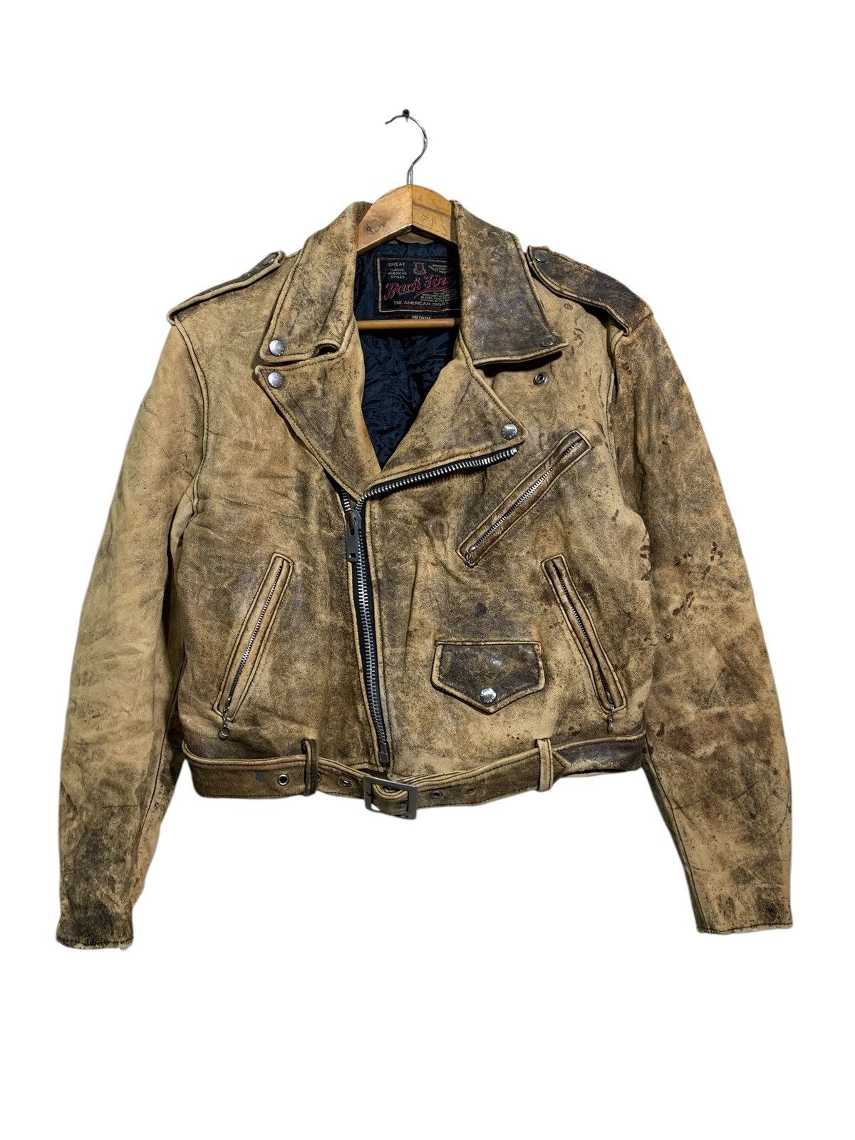 Genuine Leather 🔥BACK FIRE BIKERS LEATHER JACKETS Size US M / EU 48-50 / 2 - 1 Thumbnail