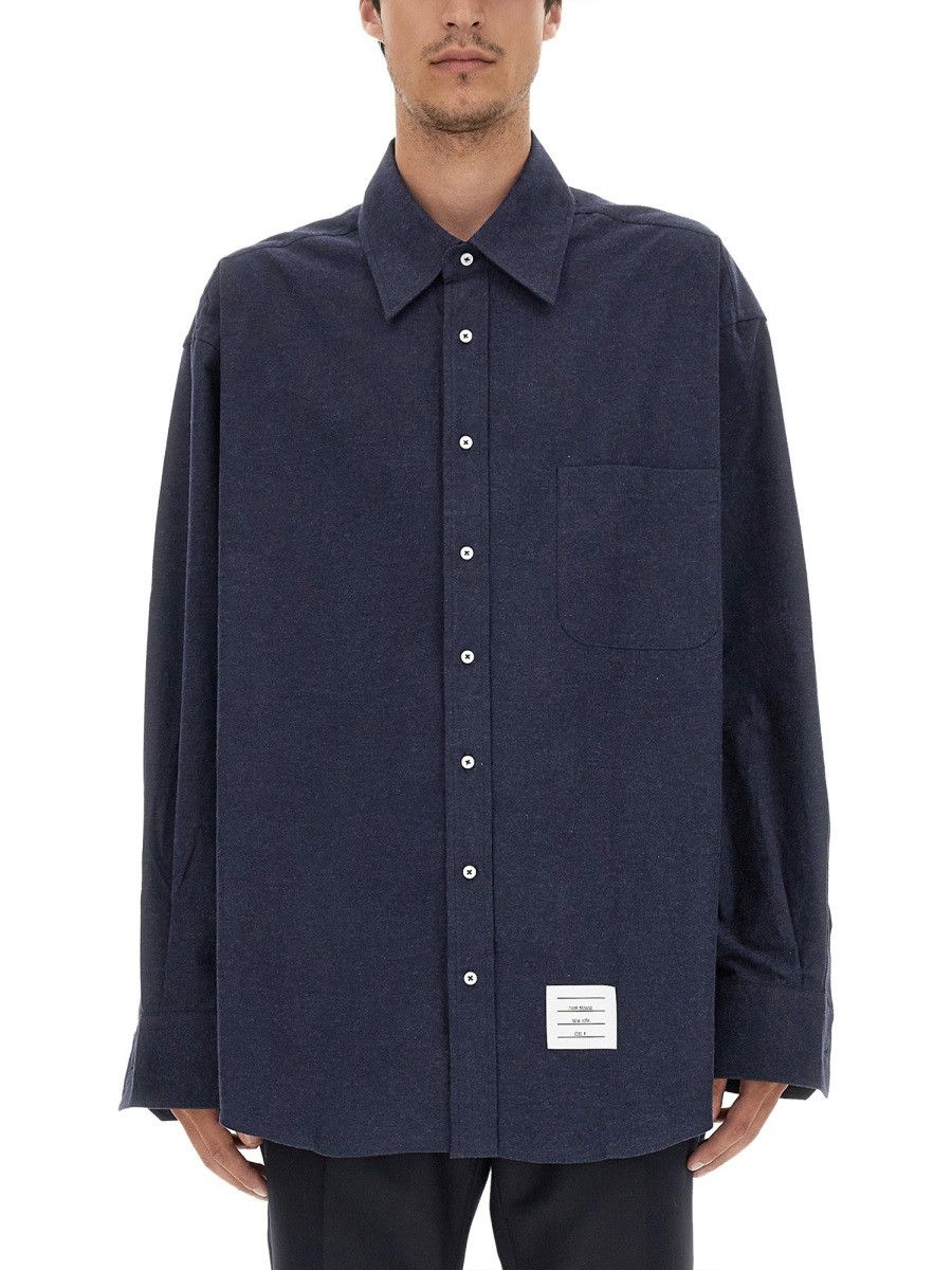 Thom Browne THOM BROWNE 4BAR SHIRT - BLUE (JP 3) Size US L / EU 52-54 / 3 - 1 Thumbnail