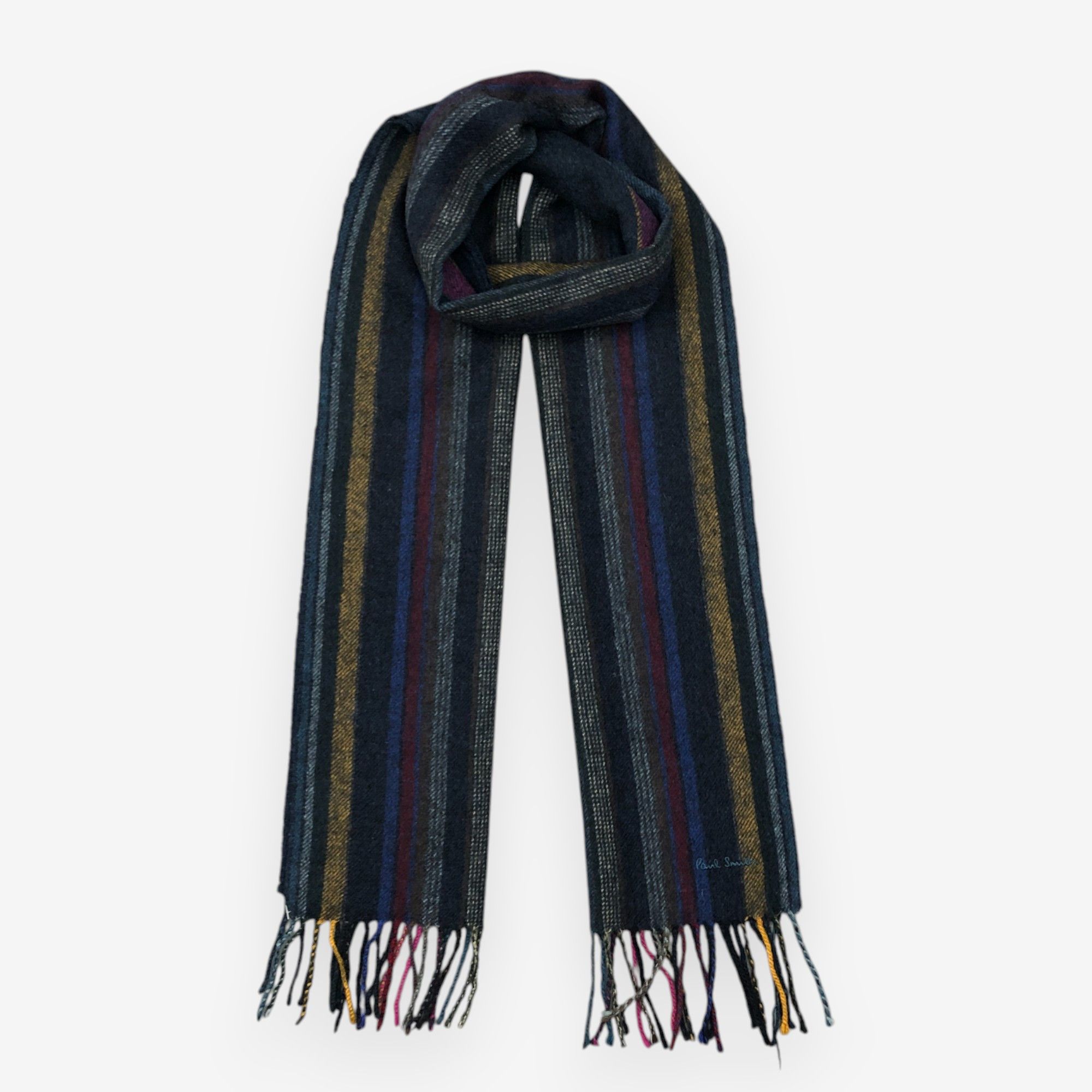 Paul Smith Vintage Paul Smith Scarf Muffler Wool Winter Fringe Scarves Size ONE SIZE - 1 Thumbnail