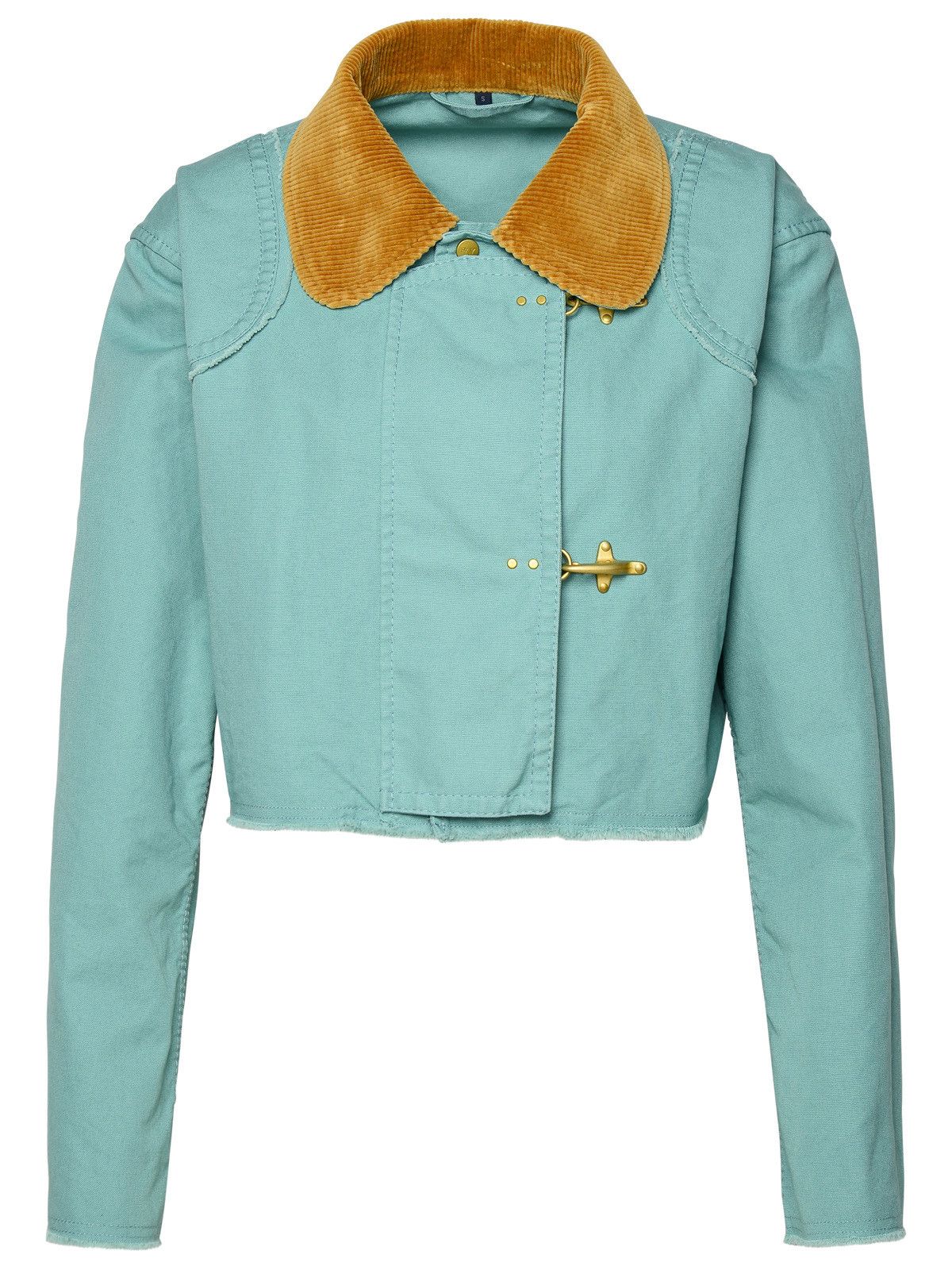 image of Fay 2 Ganci' Turquoise Cotton Jacket in Light Blue, Women's (Size Medium)