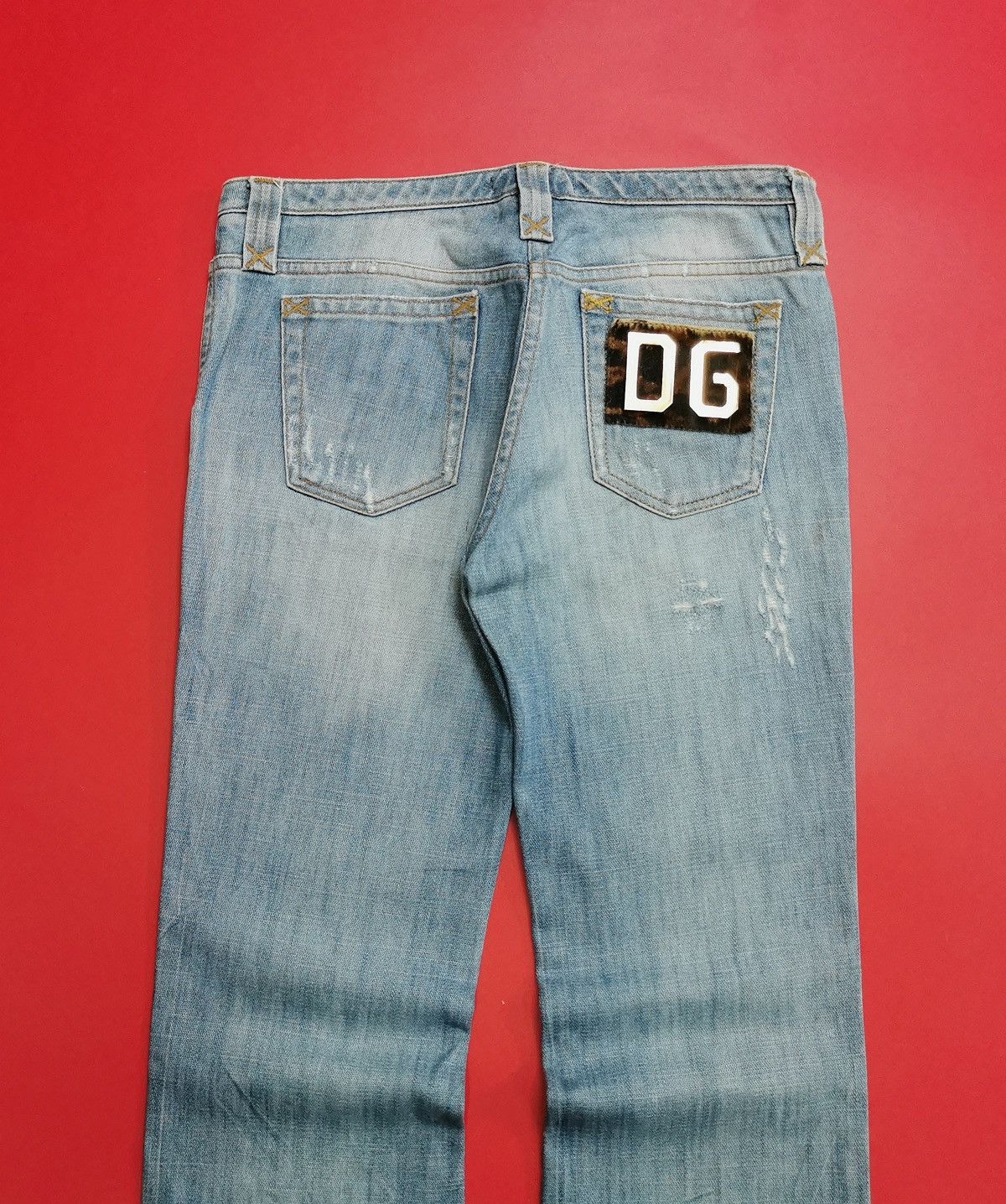 Dolce & Gabbana 00s Vintage Bootcut Dolce & Gabbana Distressed Jeans Size 29" - 2 Thumbnail