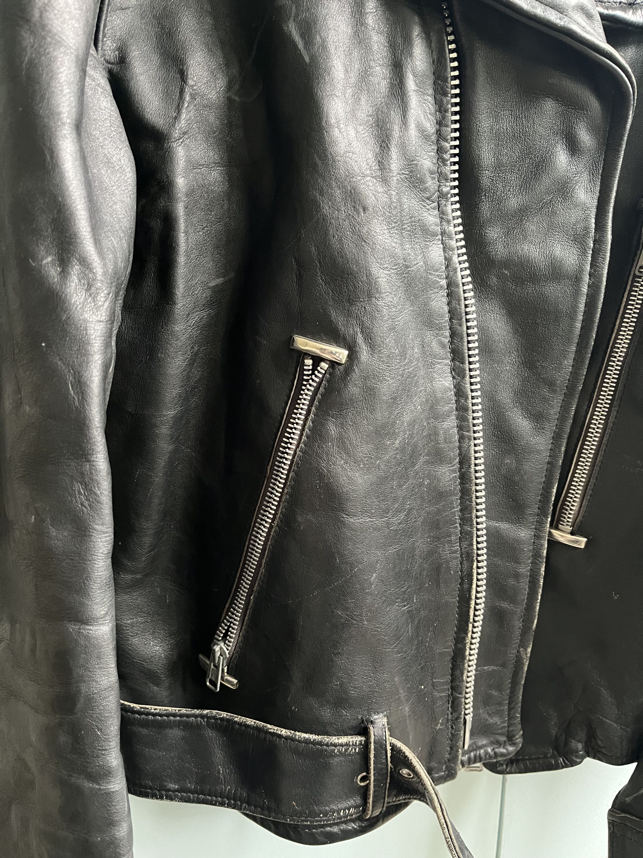 Vintage Vintage 60s Boxy Leather Jacket Size US M / EU 48-50 / 2 - 2 Thumbnail