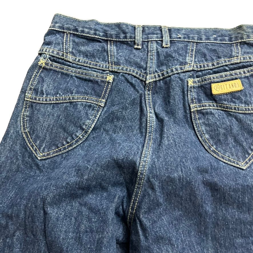 Vintage 80s Dark Blue Indigo Gitano Denim Jeans High Rise
