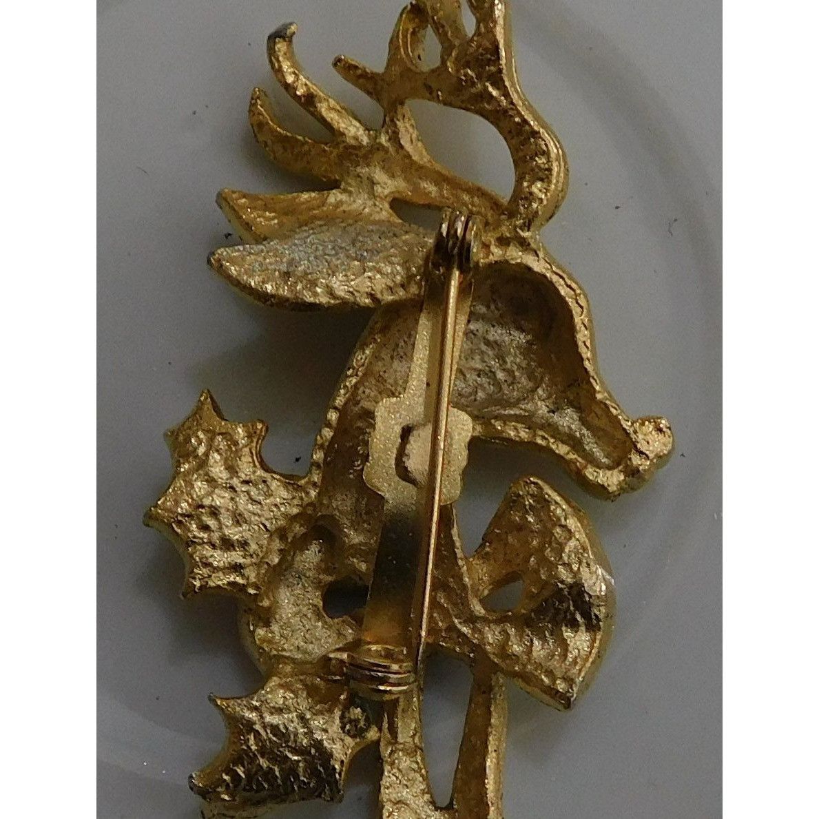 Other Vintage 1950s Stylized Textured Reindeer Brooch Size ONE SIZE - 4 Thumbnail