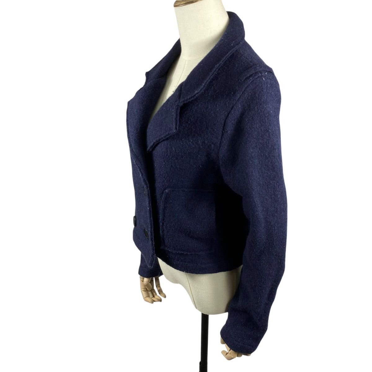 Diesel Diesel Cropped Wool Jacket Navy Blue Double Breasted Size S / US 4 / IT 40 - 3 Thumbnail