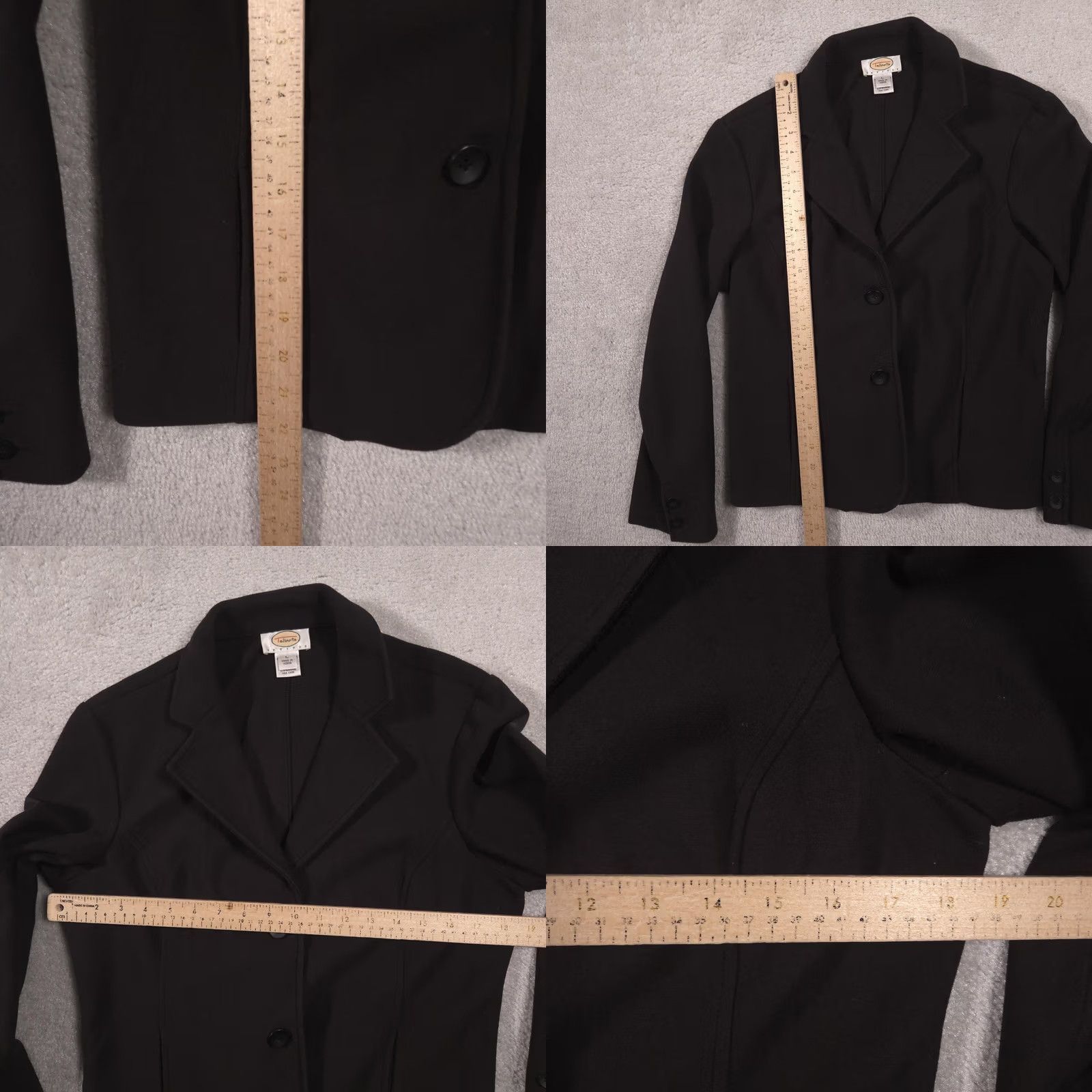 Talbots Talbots Blazer Womens Petite Large Black Two-Button Stretch Jacket Career Work shirt? Size L / US 10 / IT 46 - 8 Thumbnail