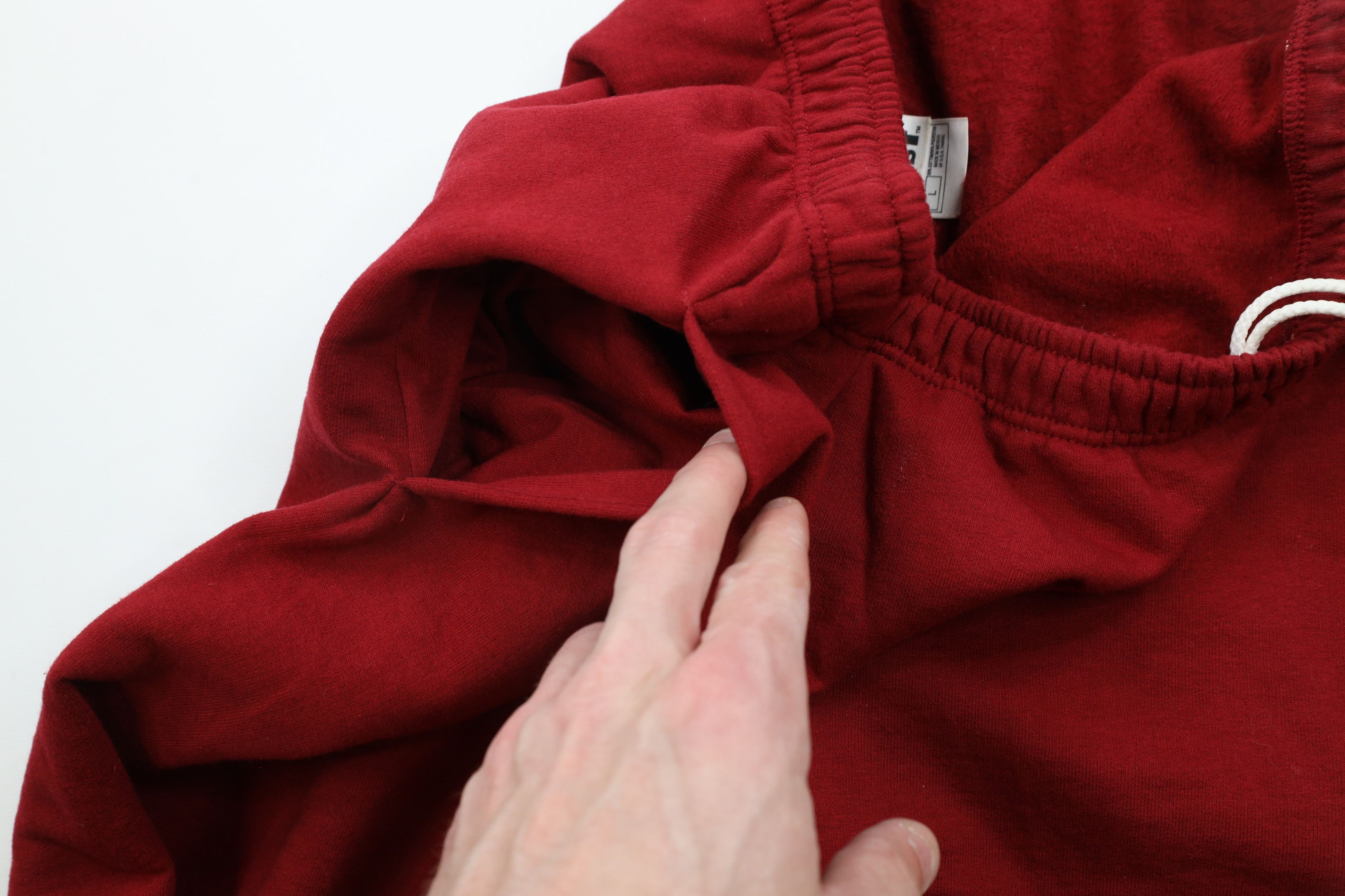 Vintage Vintage 90s Streetwear Blank Cuffed Sweatpants Joggers Red Size US 36 / EU 52 - 10 Thumbnail