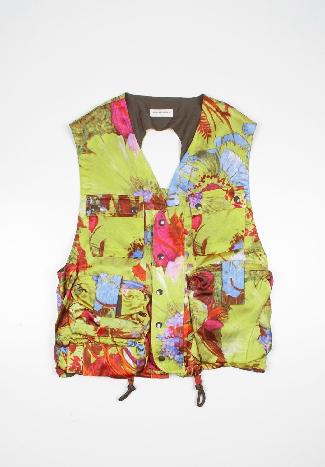 Dries Van Noten Men Vest Cargo Floral Size L