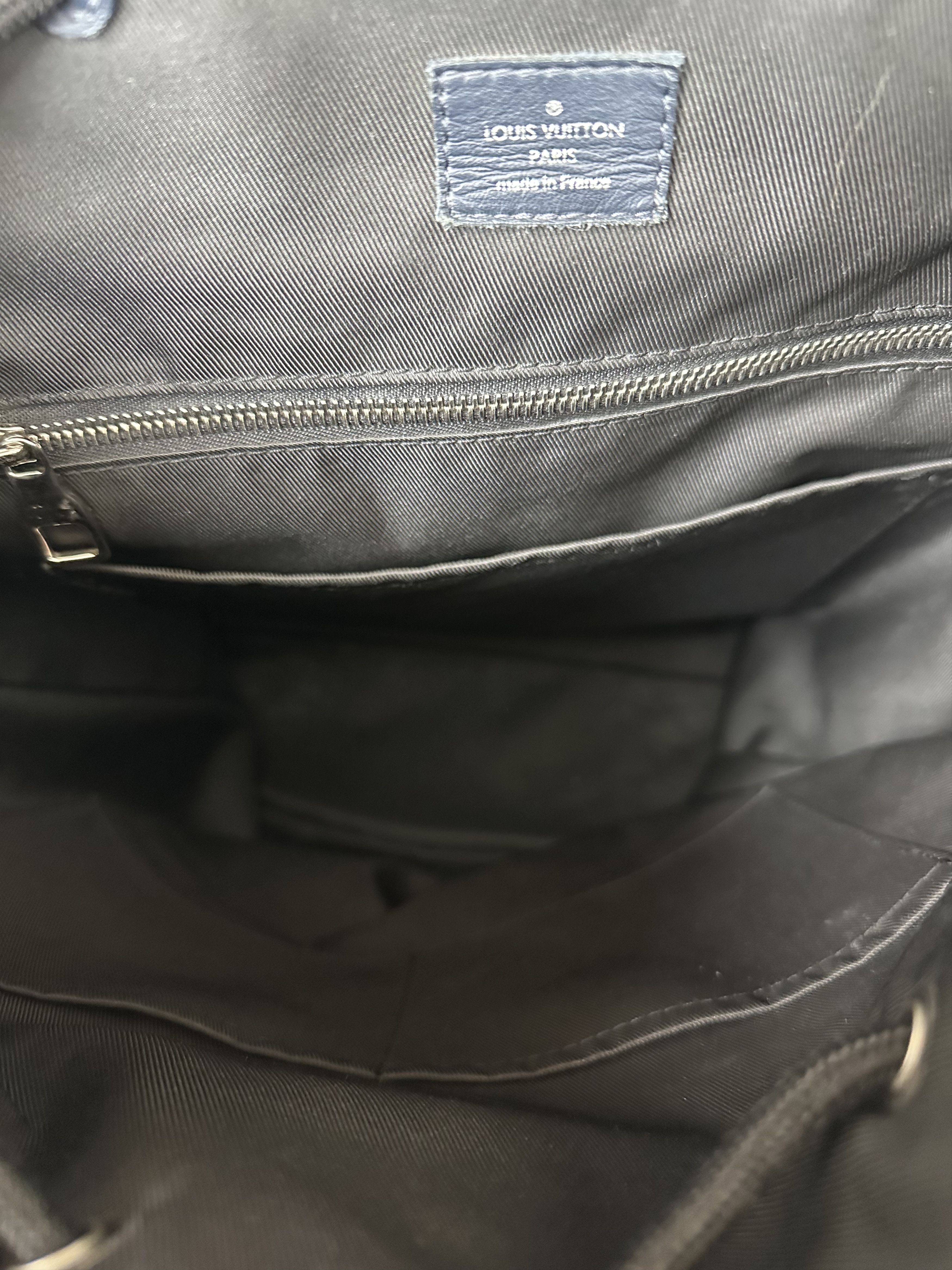 Louis Vuitton Louis Vuitton Navy Tapestry Monogram Christopher Backpack Size ONE SIZE - 6 Thumbnail