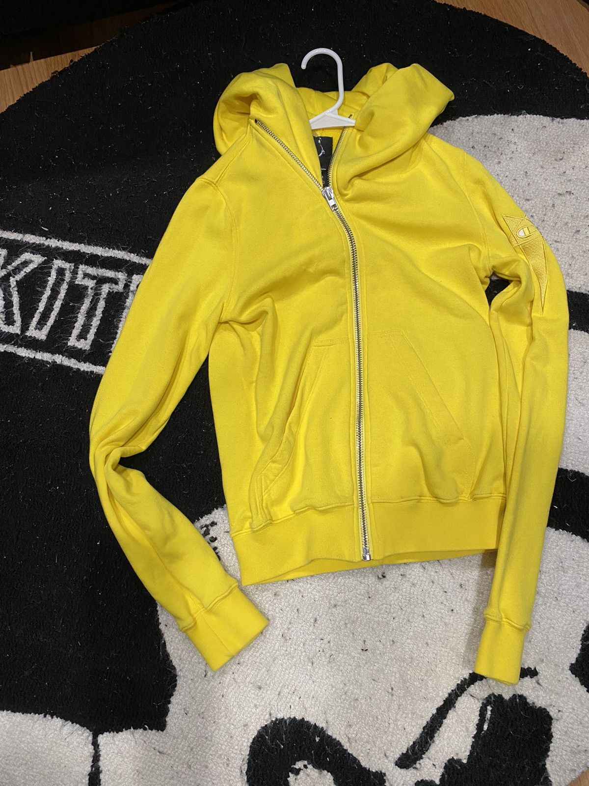 Rick Owens X Champion Darkshadow Hoodie Yellow