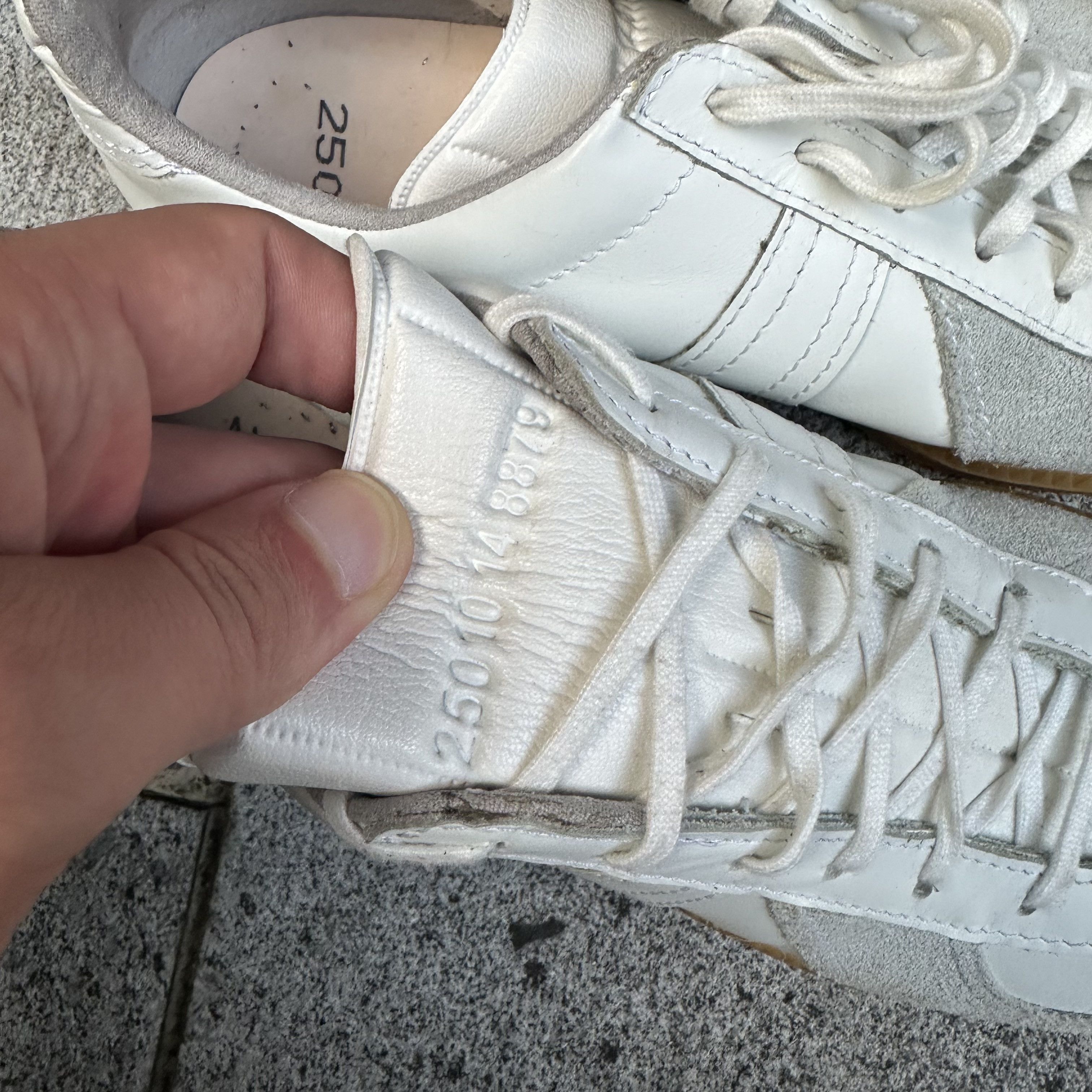 Sale【希少・Vintage】フランス軍 レザー ベルト 白Margiela